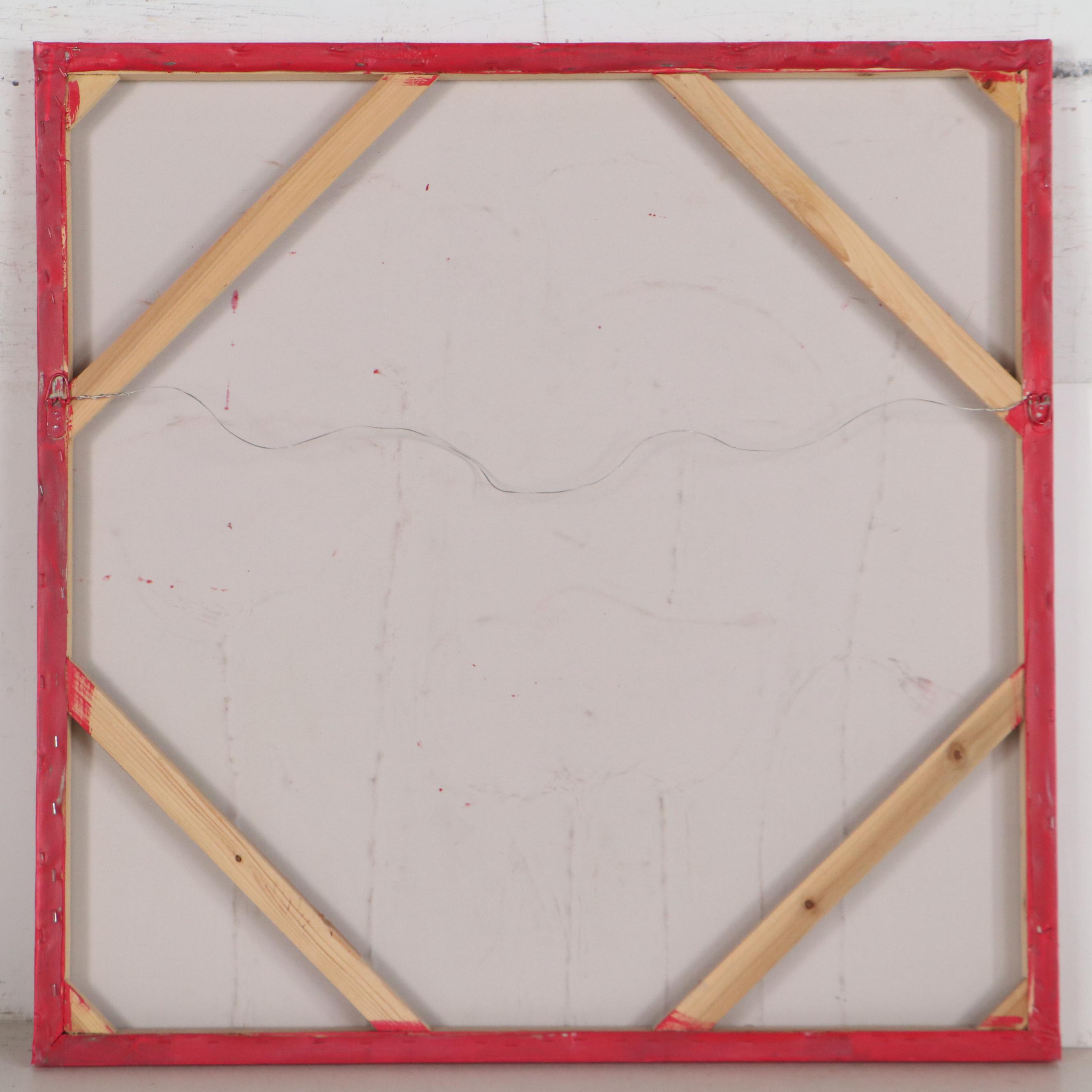 Robbie Kemper Acrylic Painting "Pink Field," 21st Century