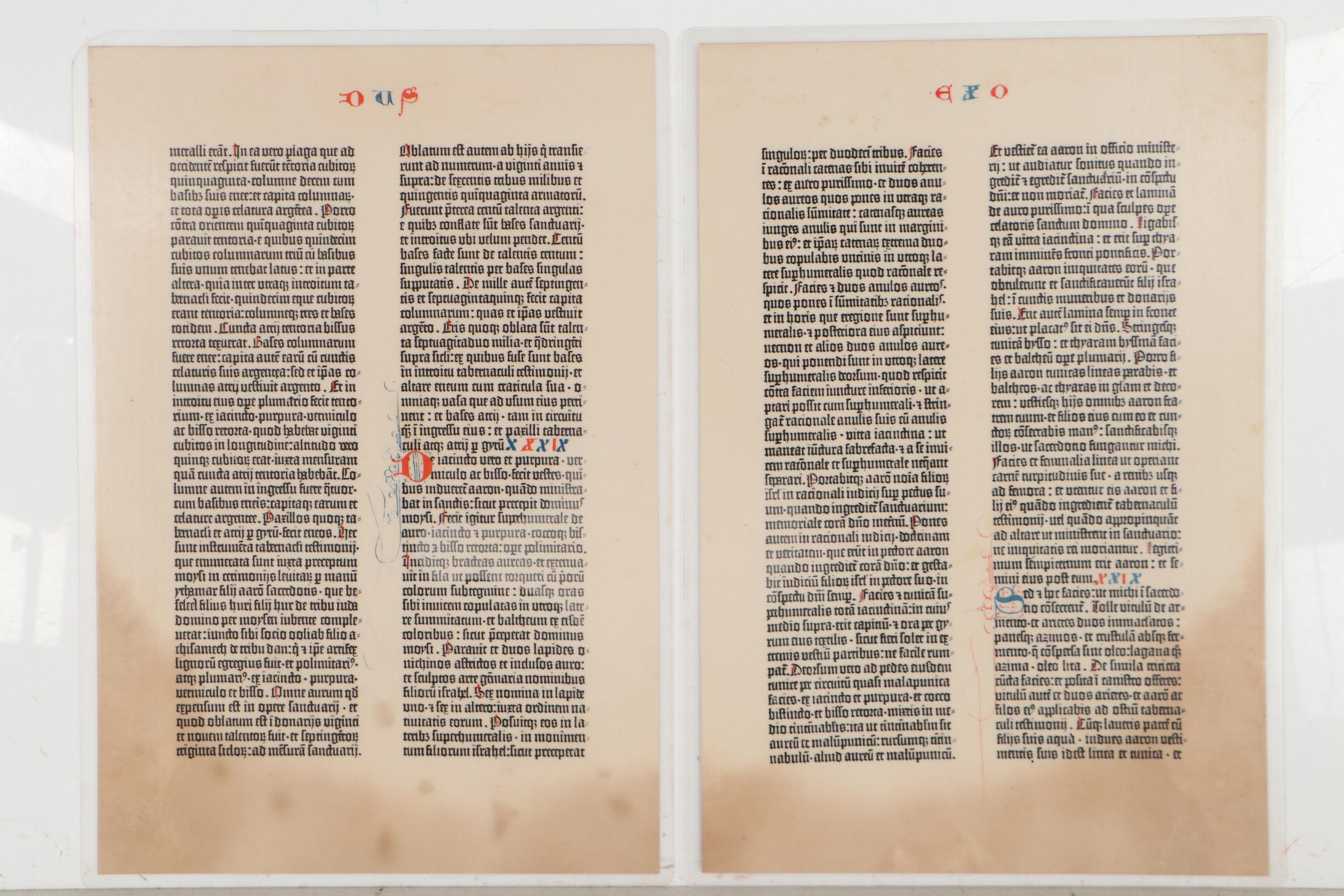 Don Cleveland Norman Photogravures After "The Gutenberg Bible," 1961