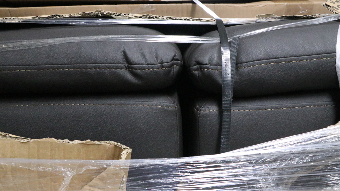 Relax-A-Lounger "Verona" Euro Lounger in Grey Bonded Leather