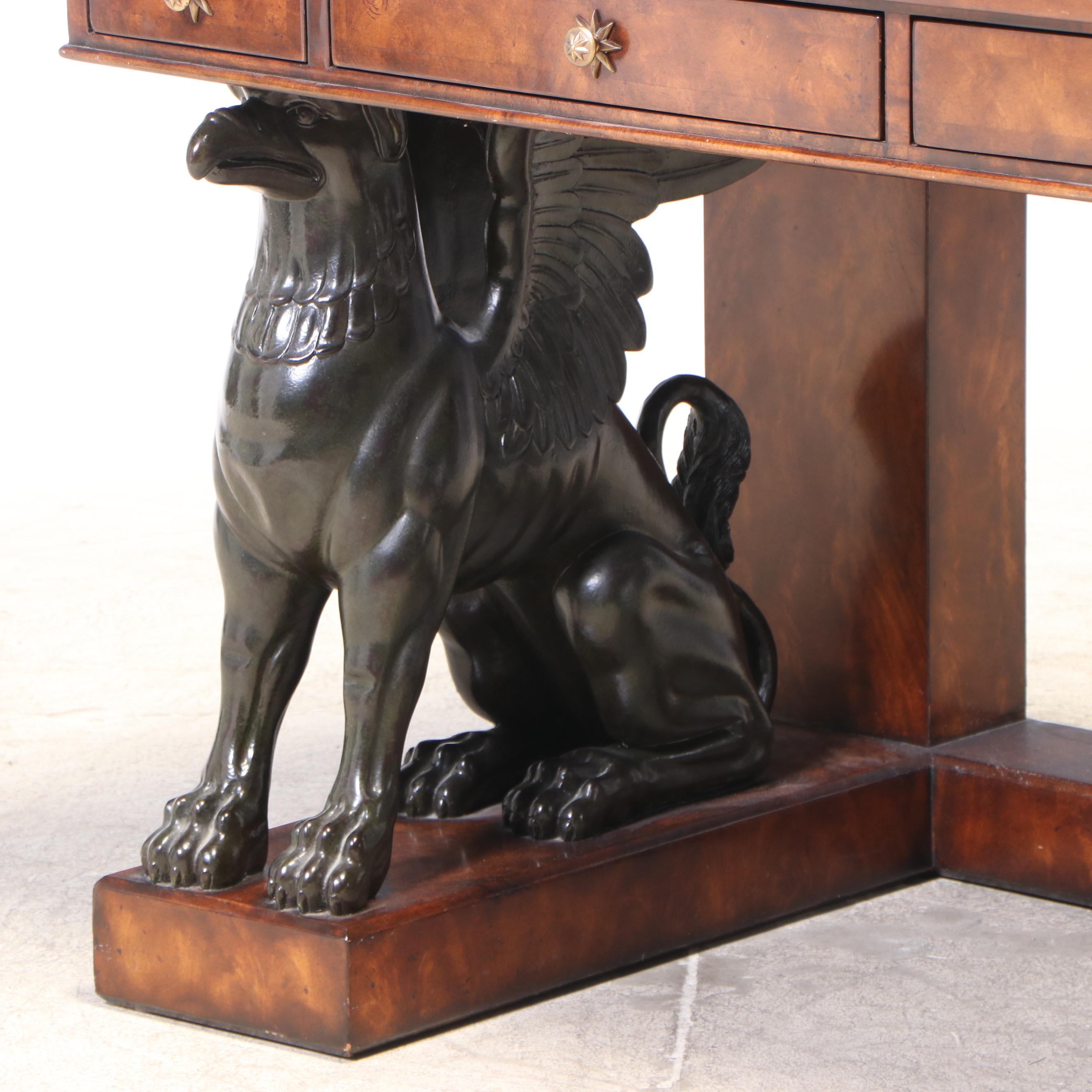 Theodore Alexander "Parisian Griffin" Mahogany Writing Desk