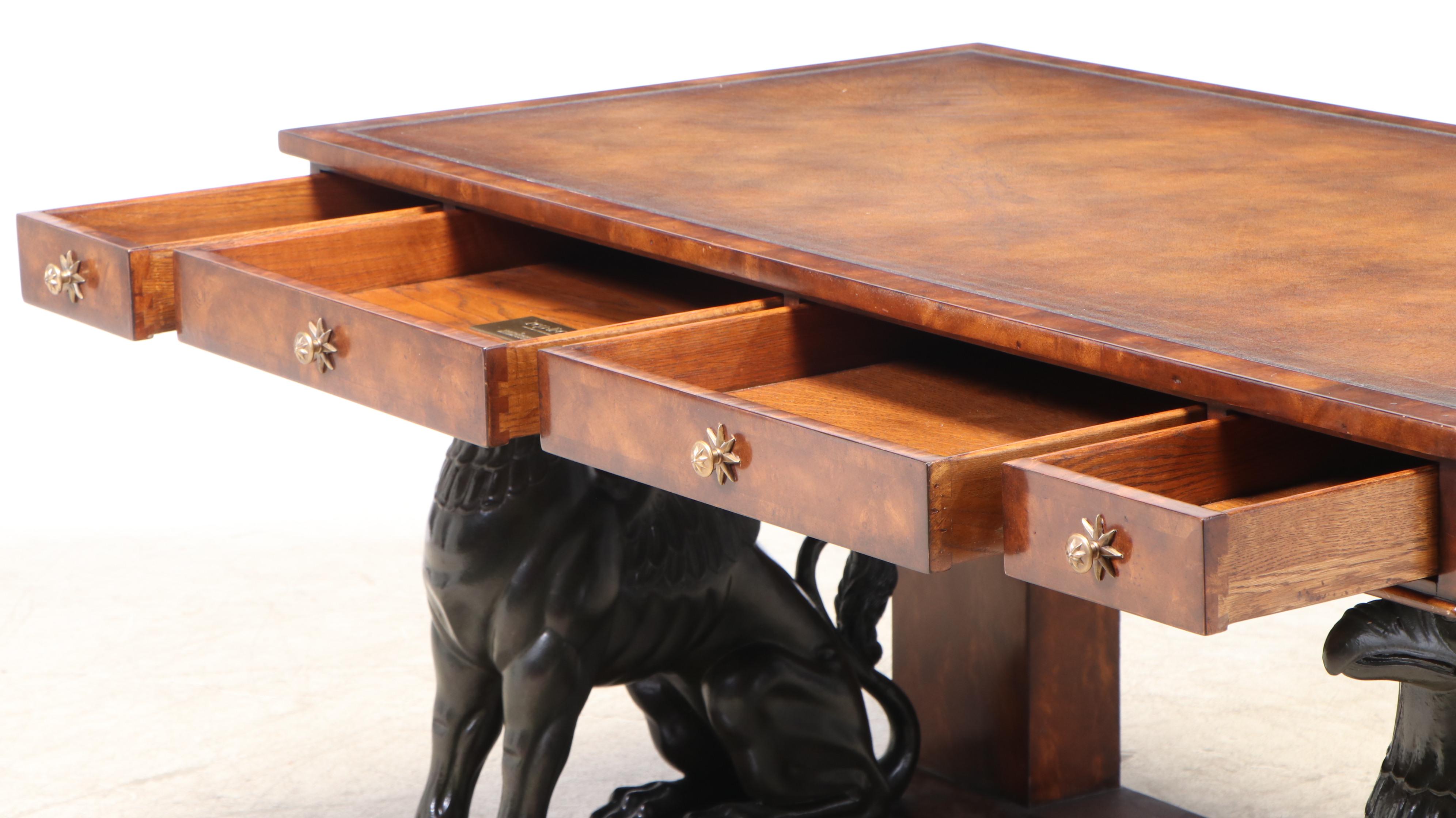 Theodore Alexander "Parisian Griffin" Mahogany Writing Desk