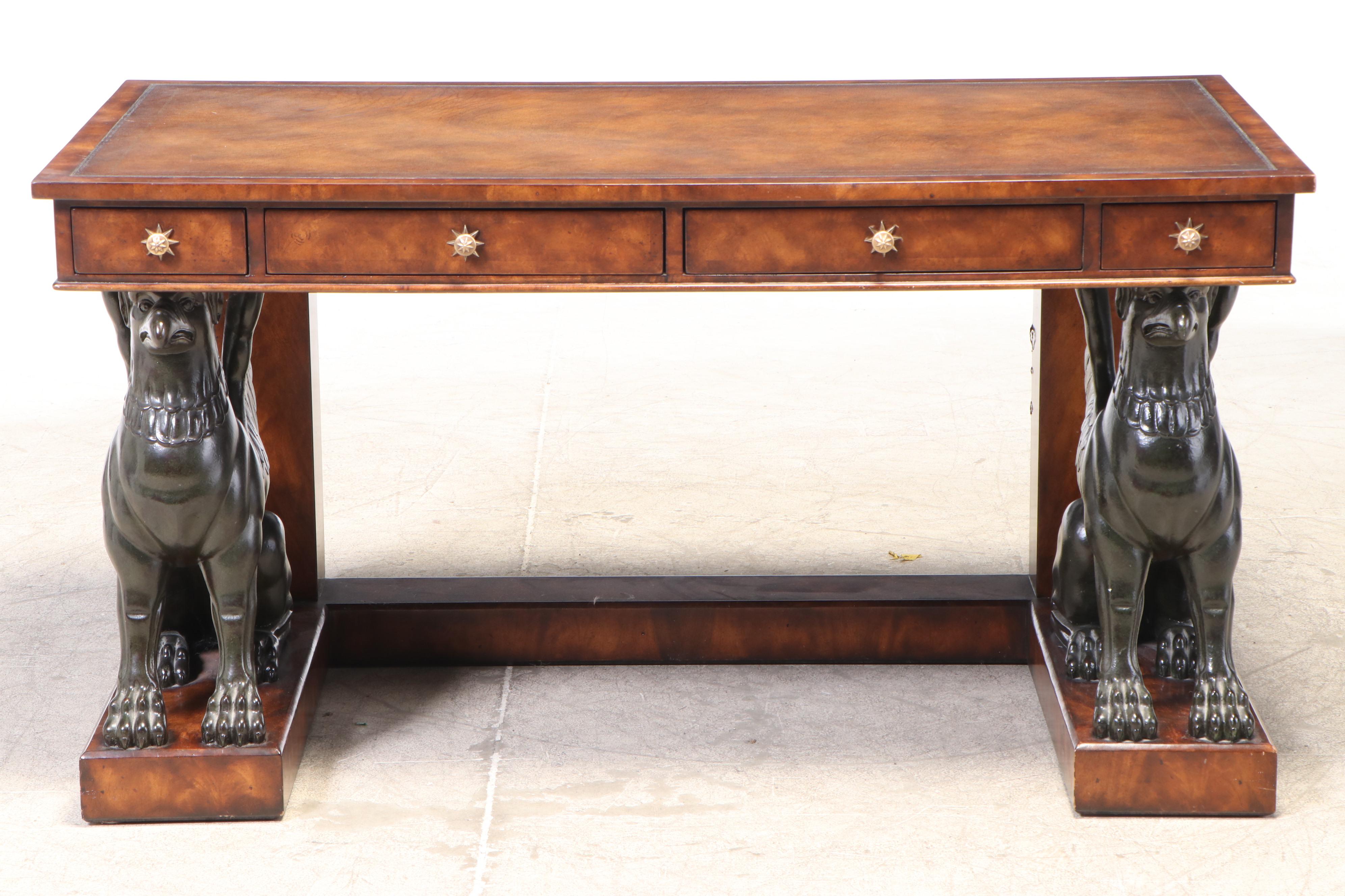 Theodore Alexander "Parisian Griffin" Mahogany Writing Desk