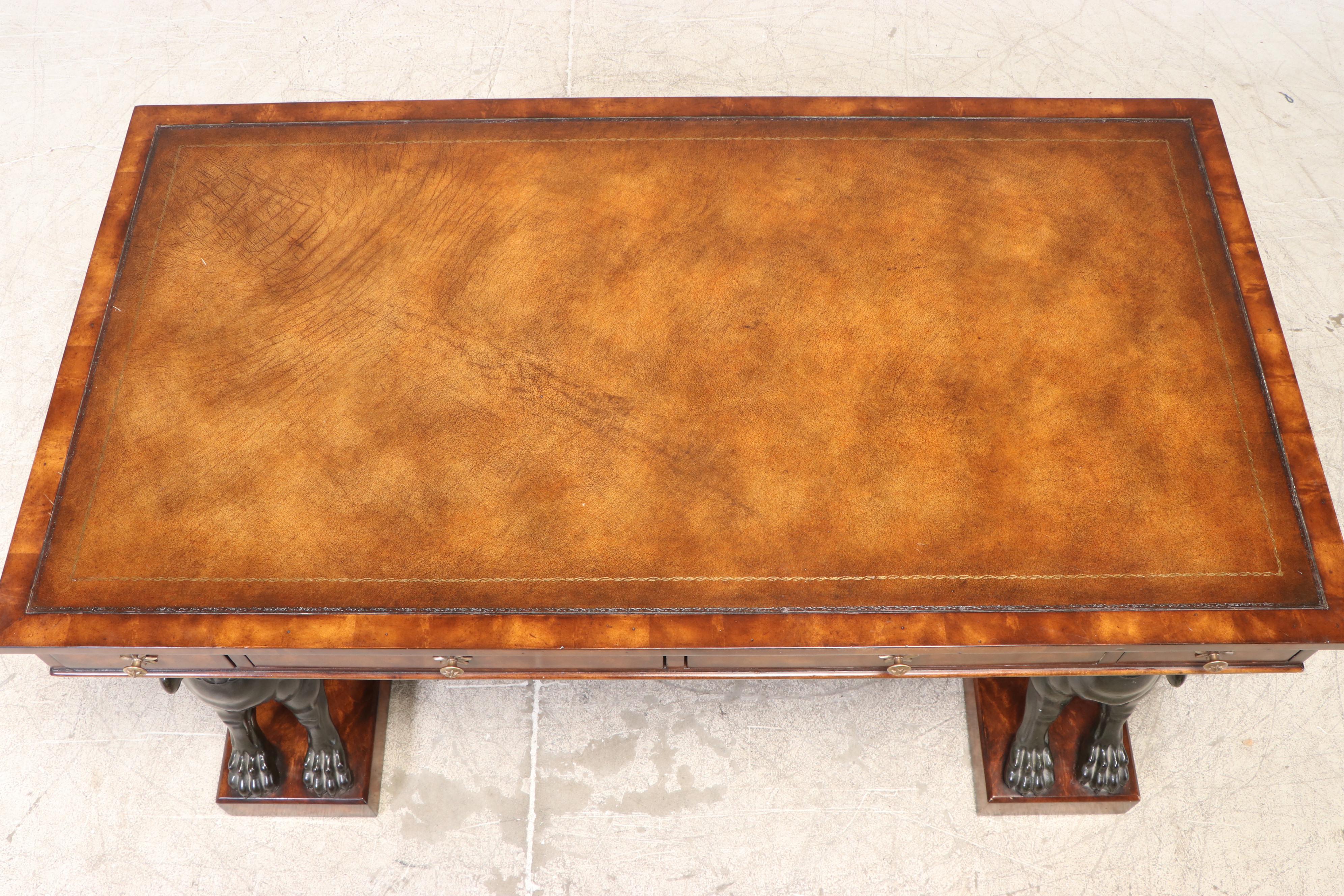 Theodore Alexander "Parisian Griffin" Mahogany Writing Desk