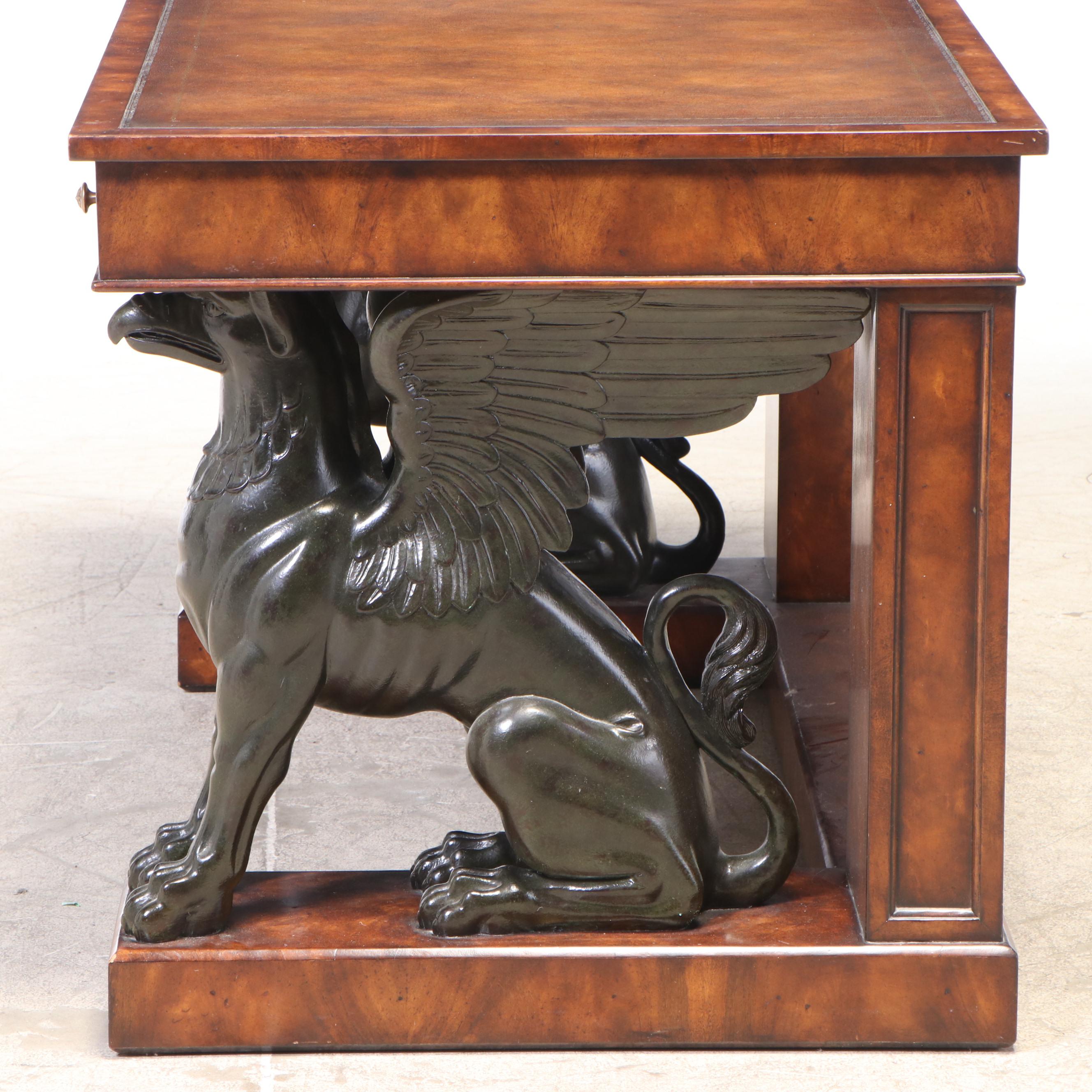 Theodore Alexander "Parisian Griffin" Mahogany Writing Desk