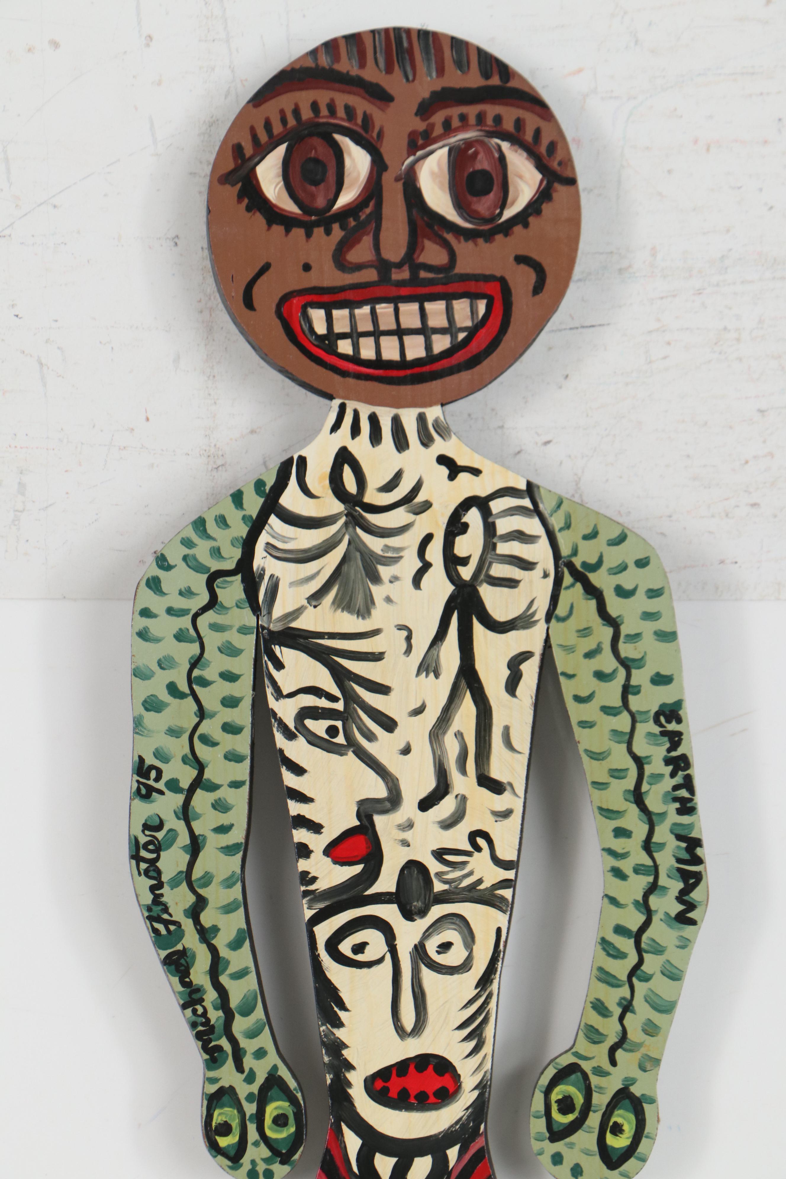 Michael Finster Folk Art Sculpture "Earth Man," 1995