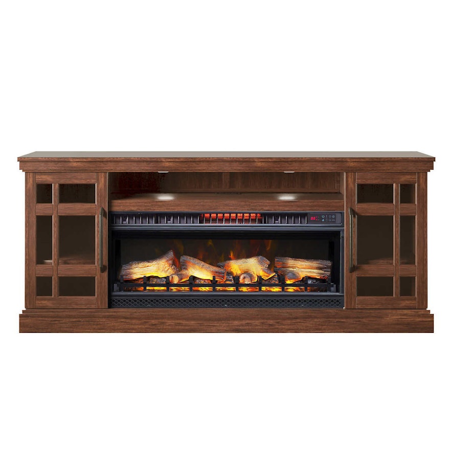 Tresanti "Bennson" TV Console with 2-in-1 Electric Fireplace and Fan