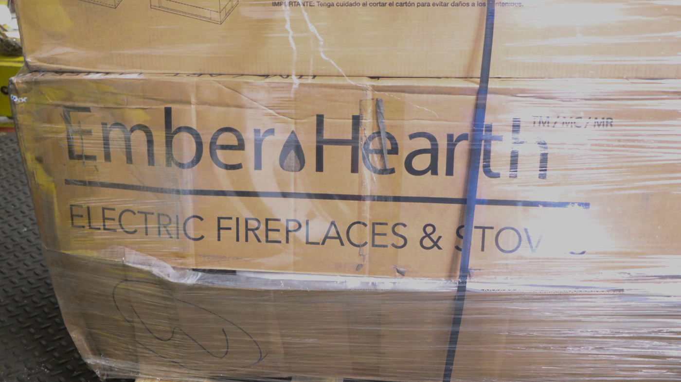 Klamath 75" TV Console Electric Faux Fireplace with Heater