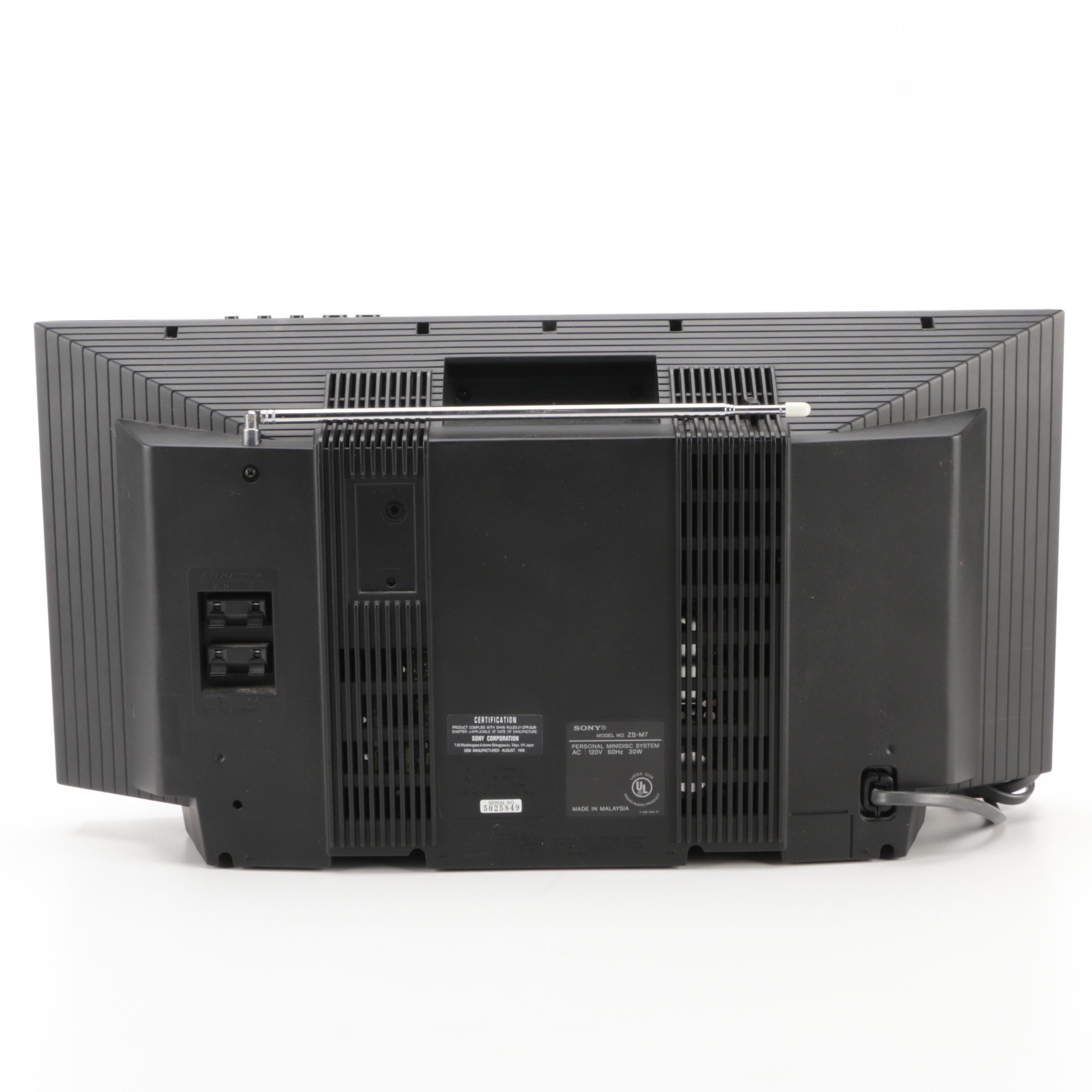 Sony ZS-M7 Personal Mini-Disc System, 1998