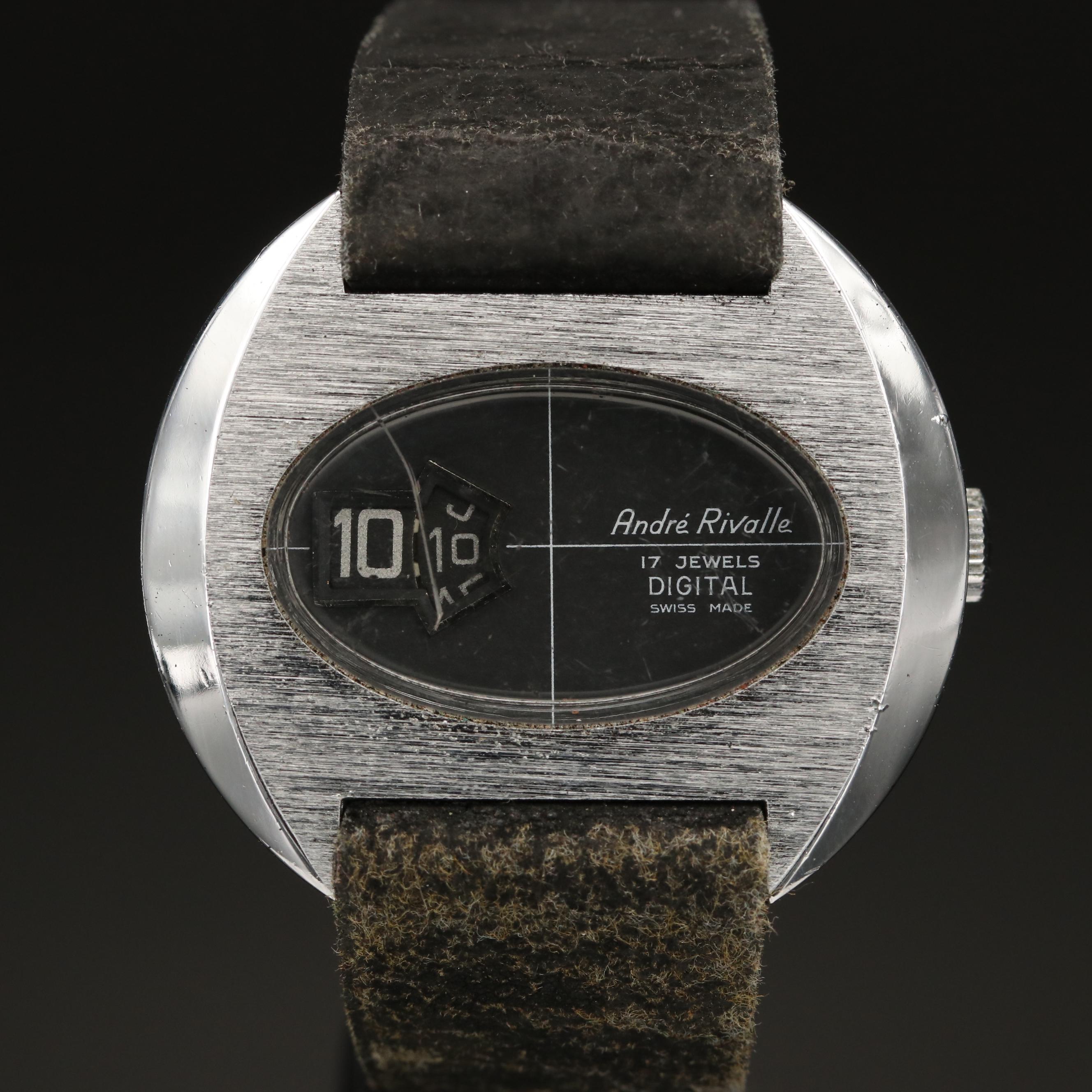 André Rivalle Digital Jump Hour Watch