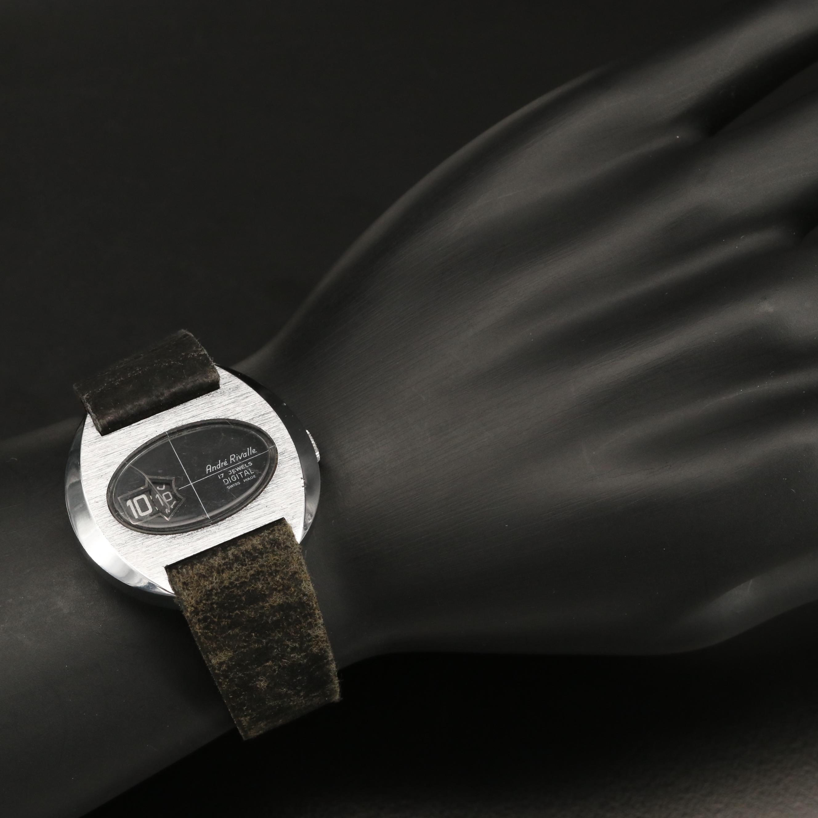 André Rivalle Digital Jump Hour Watch