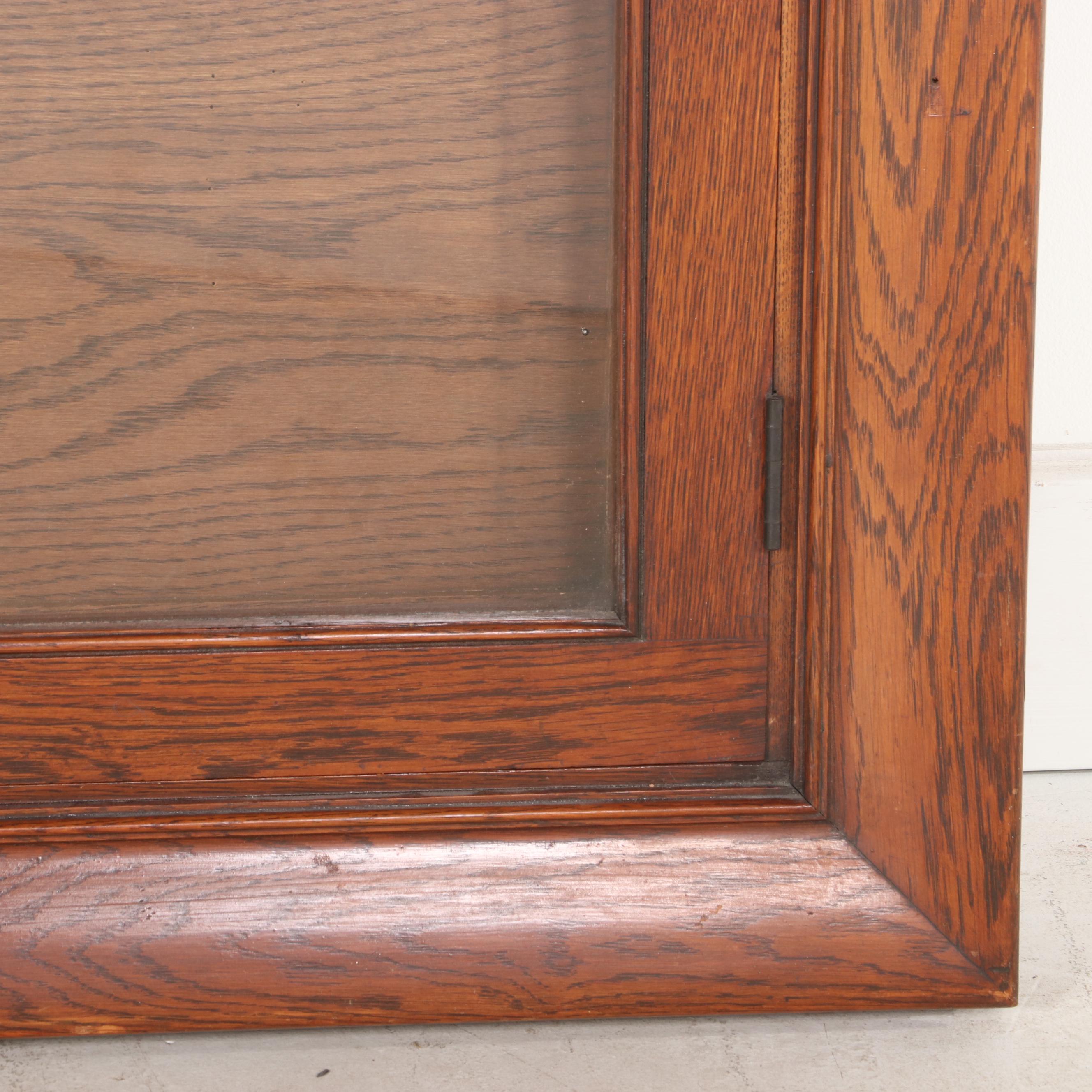 Oak Glass Front Wall Mount Display Case