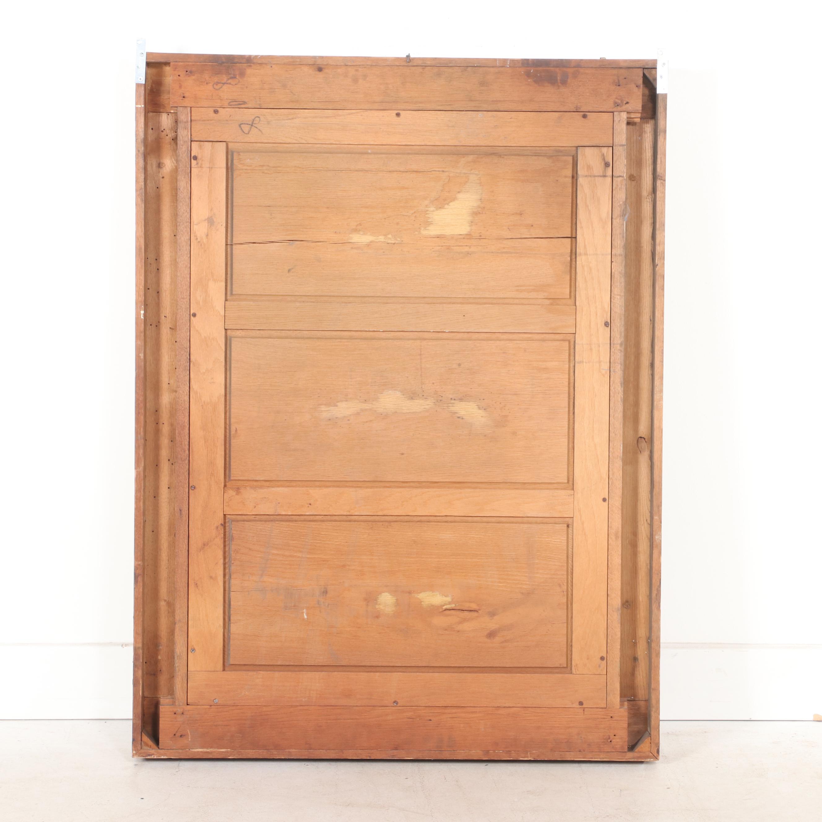 Oak Glass Front Wall Mount Display Case