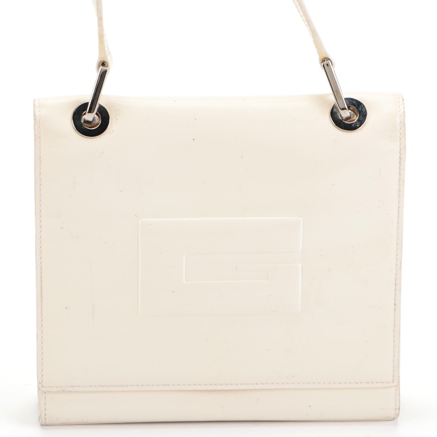 Gucci Top Handle in Off-White Patent Leather