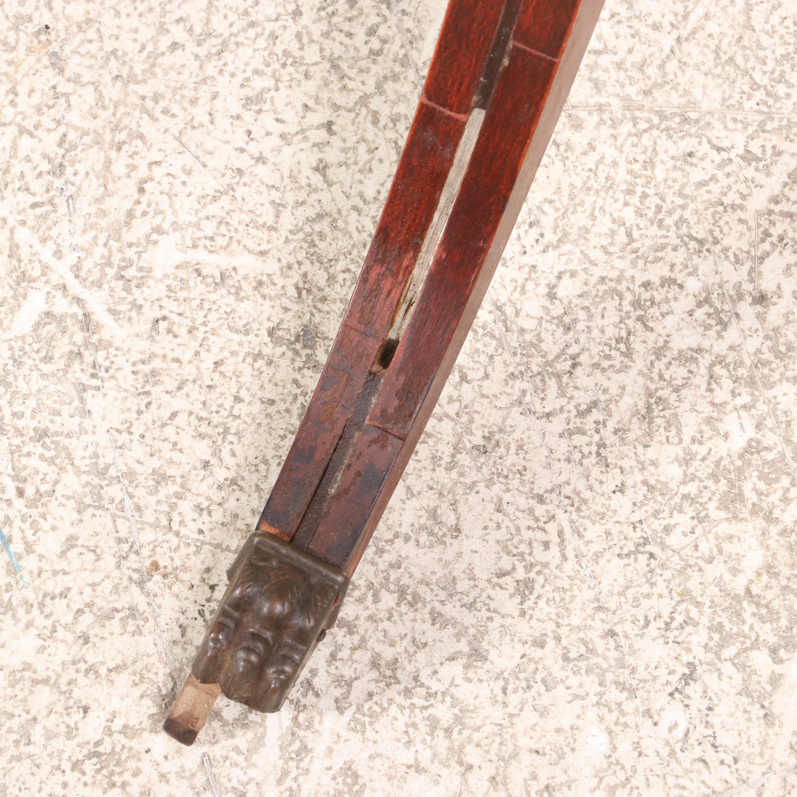 Pair of Mersman Classical Style Mahogany Lyre-Base Side Tables, Mid-20th Century