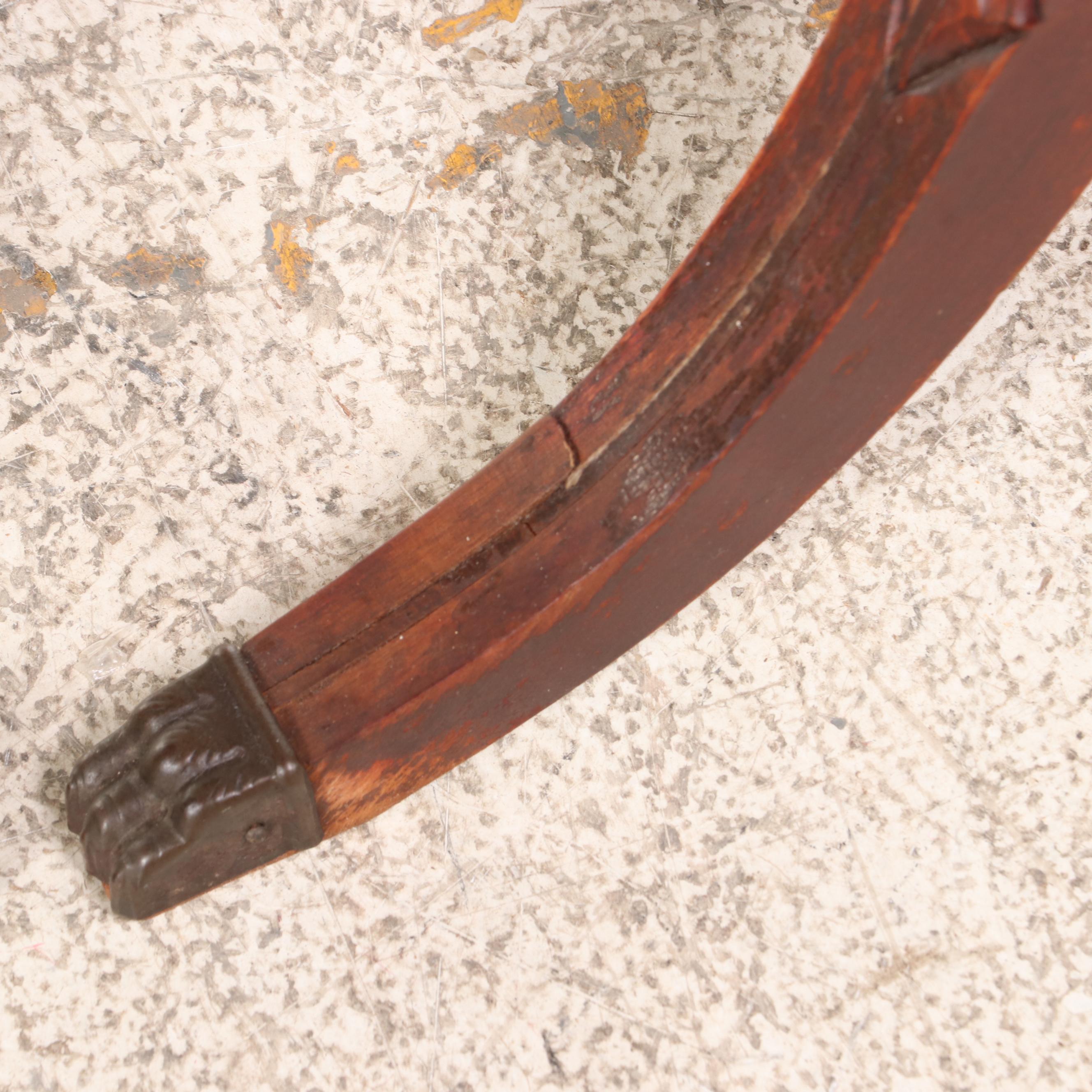 Pair of Mersman Classical Style Mahogany Lyre-Base Side Tables, Mid-20th Century