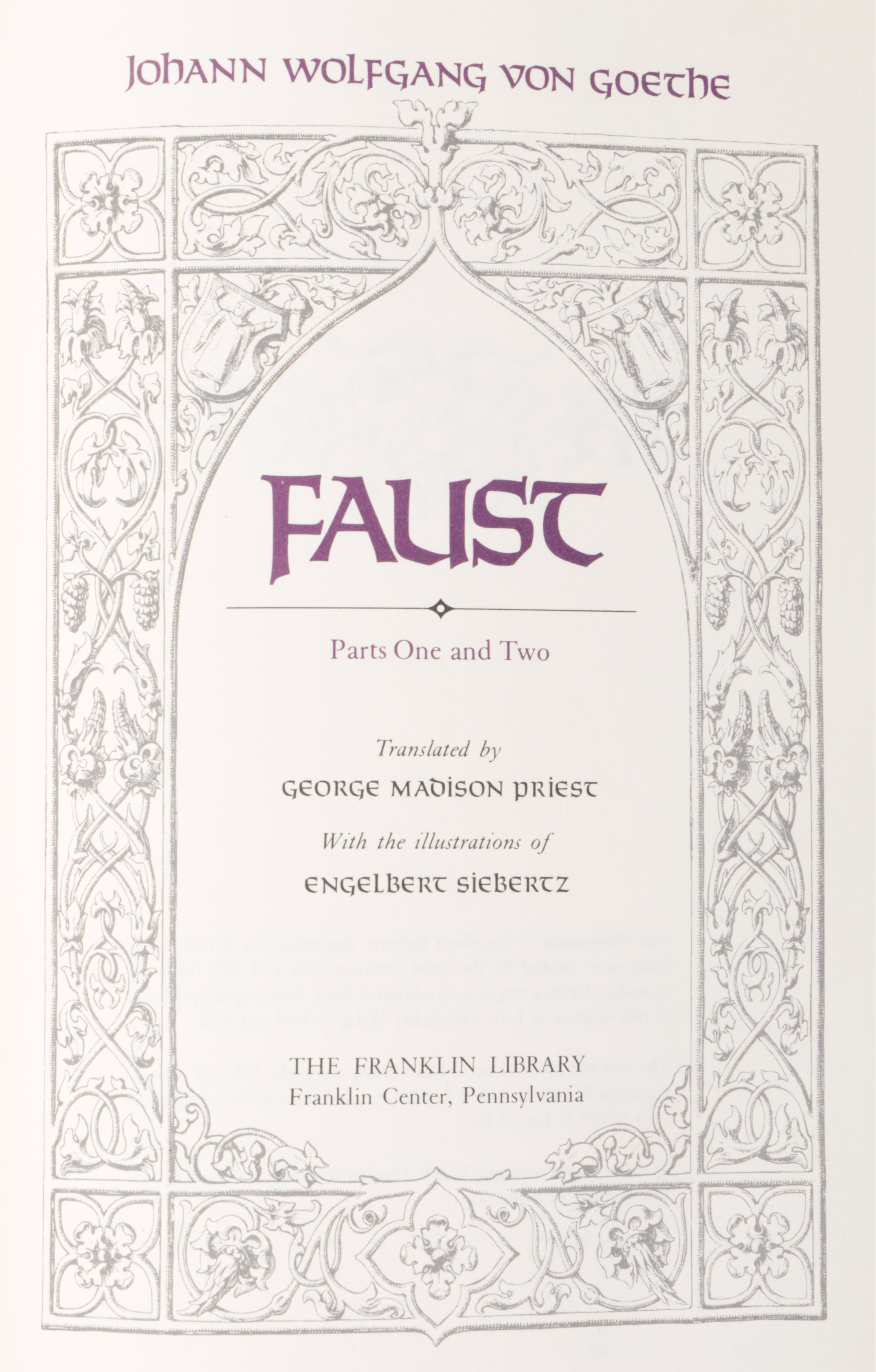 Leather Bound "The Franklin Library" Book Collection featuring "The Odyssey"