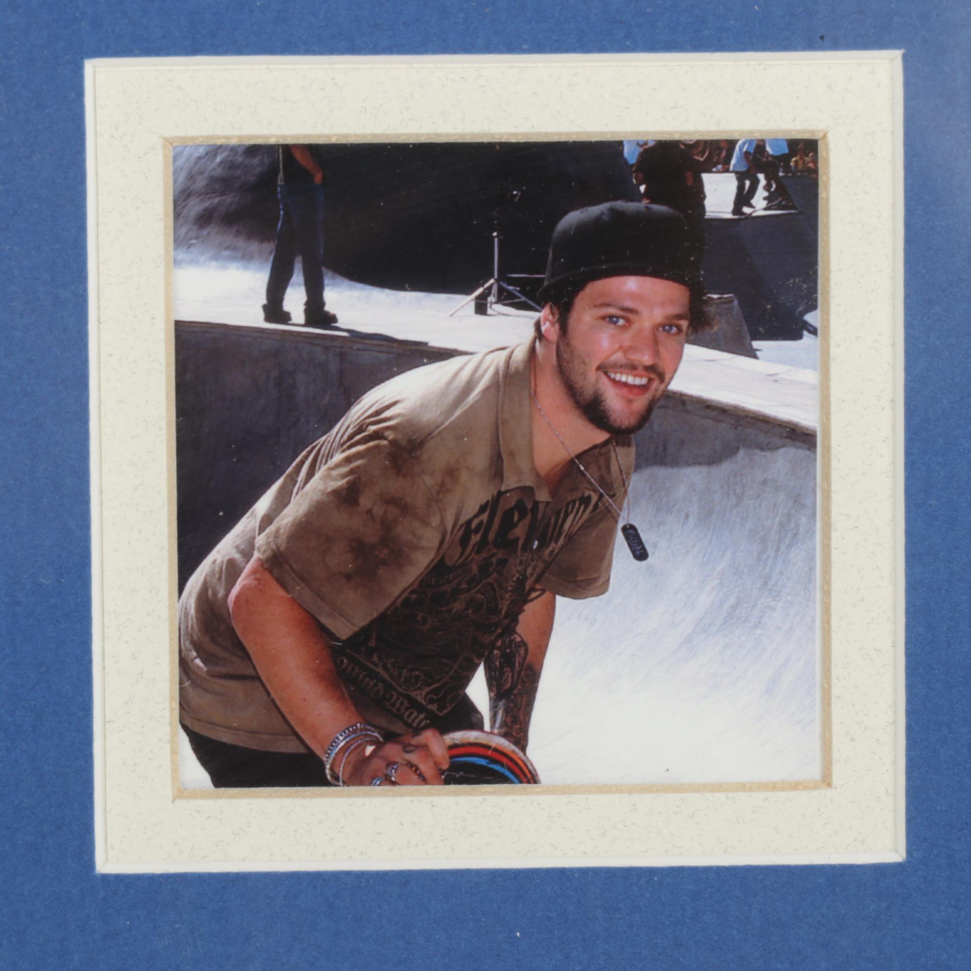 Bam Margera Plaque with Signature Cut and Photo Prints, COA
