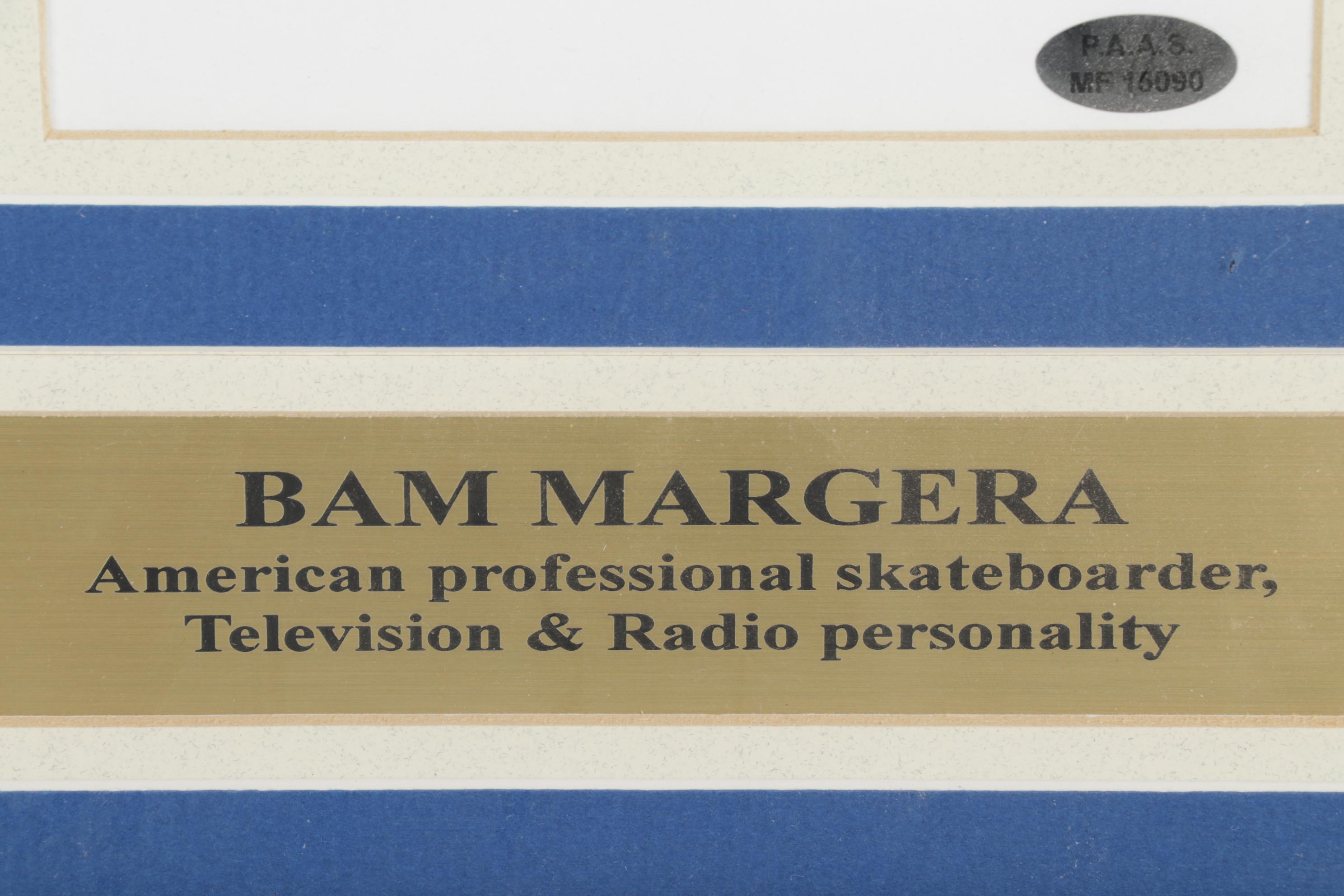 Bam Margera Plaque with Signature Cut and Photo Prints, COA