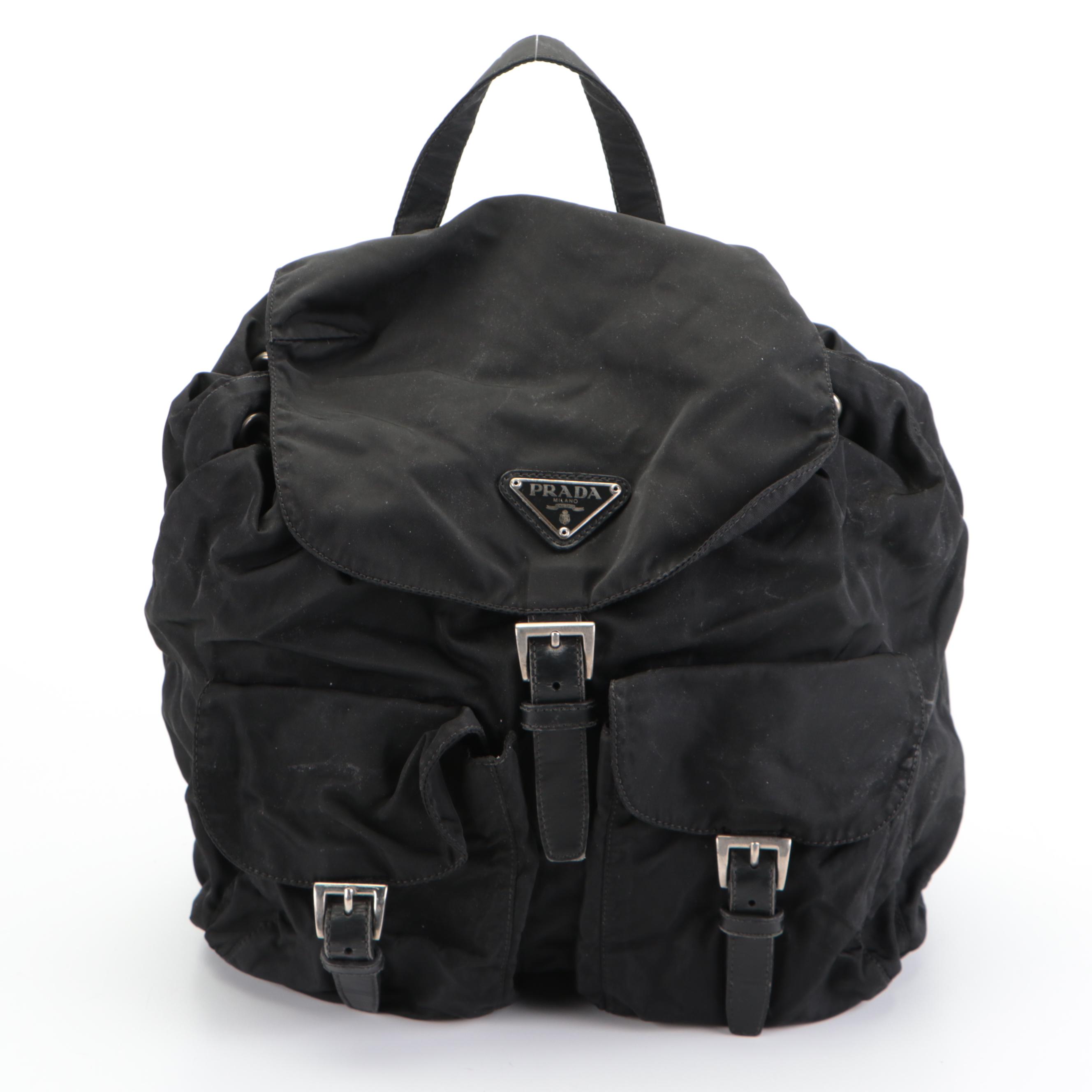 Prada Black Nylon Tessuto Backpack
