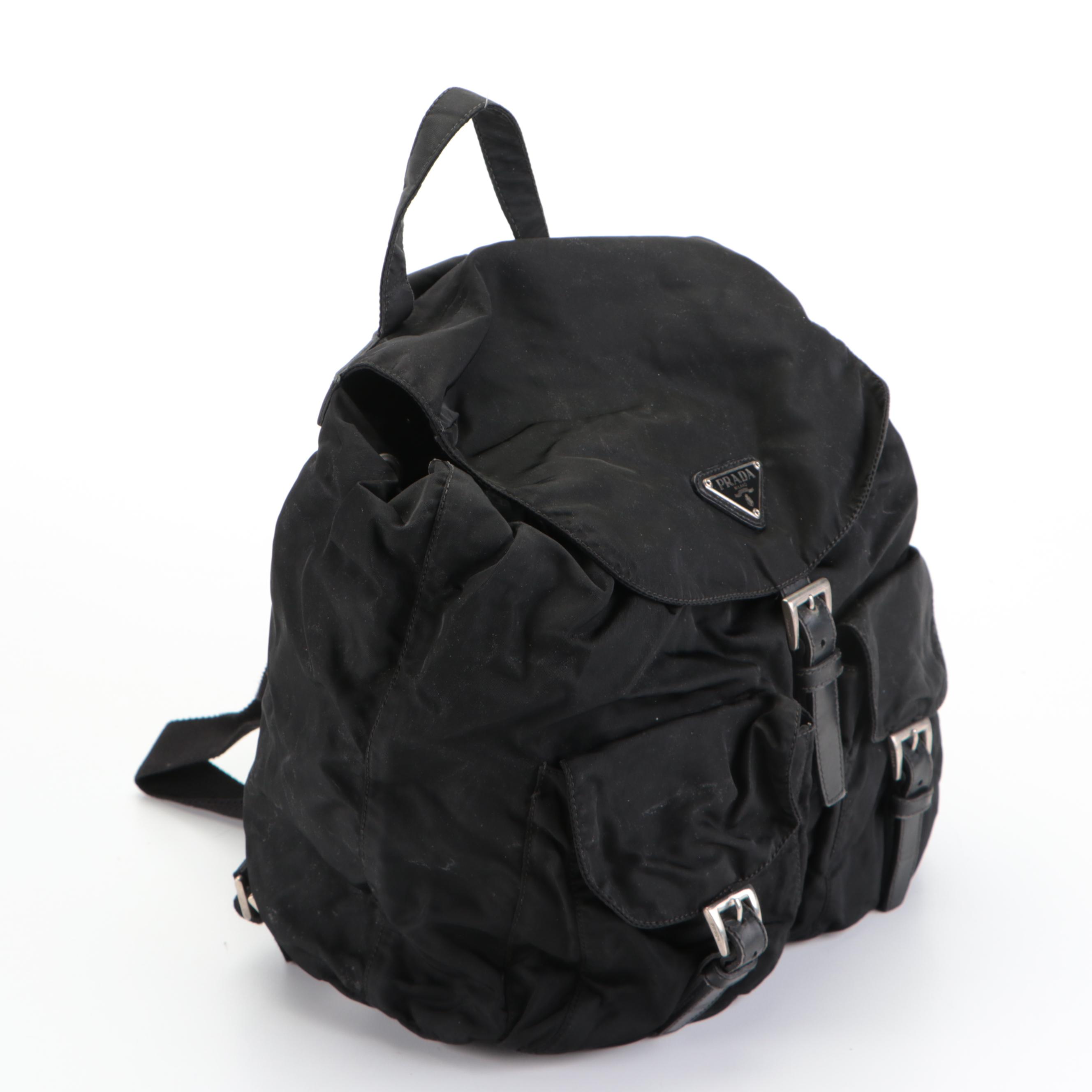 Prada Black Nylon Tessuto Backpack