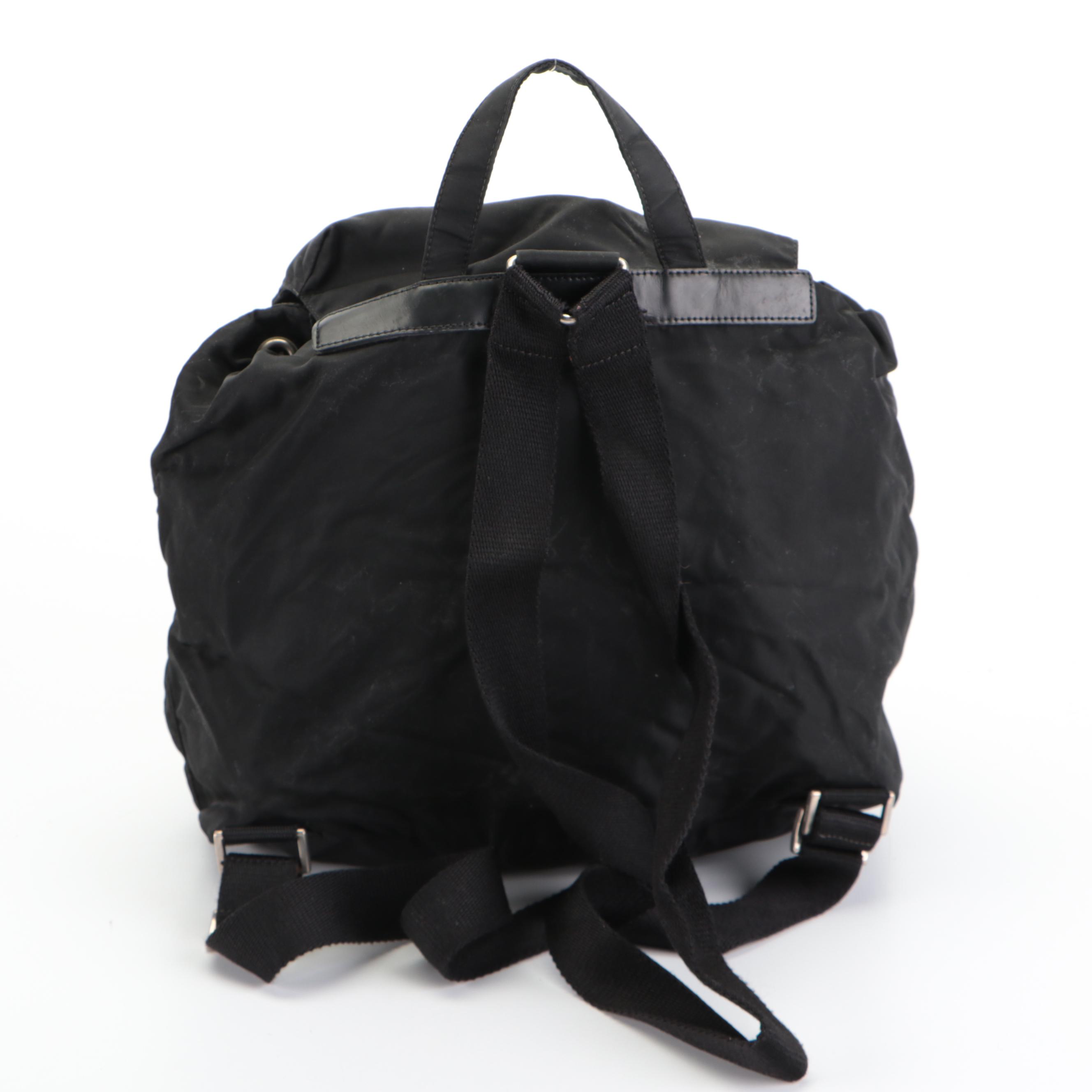 Prada Black Nylon Tessuto Backpack