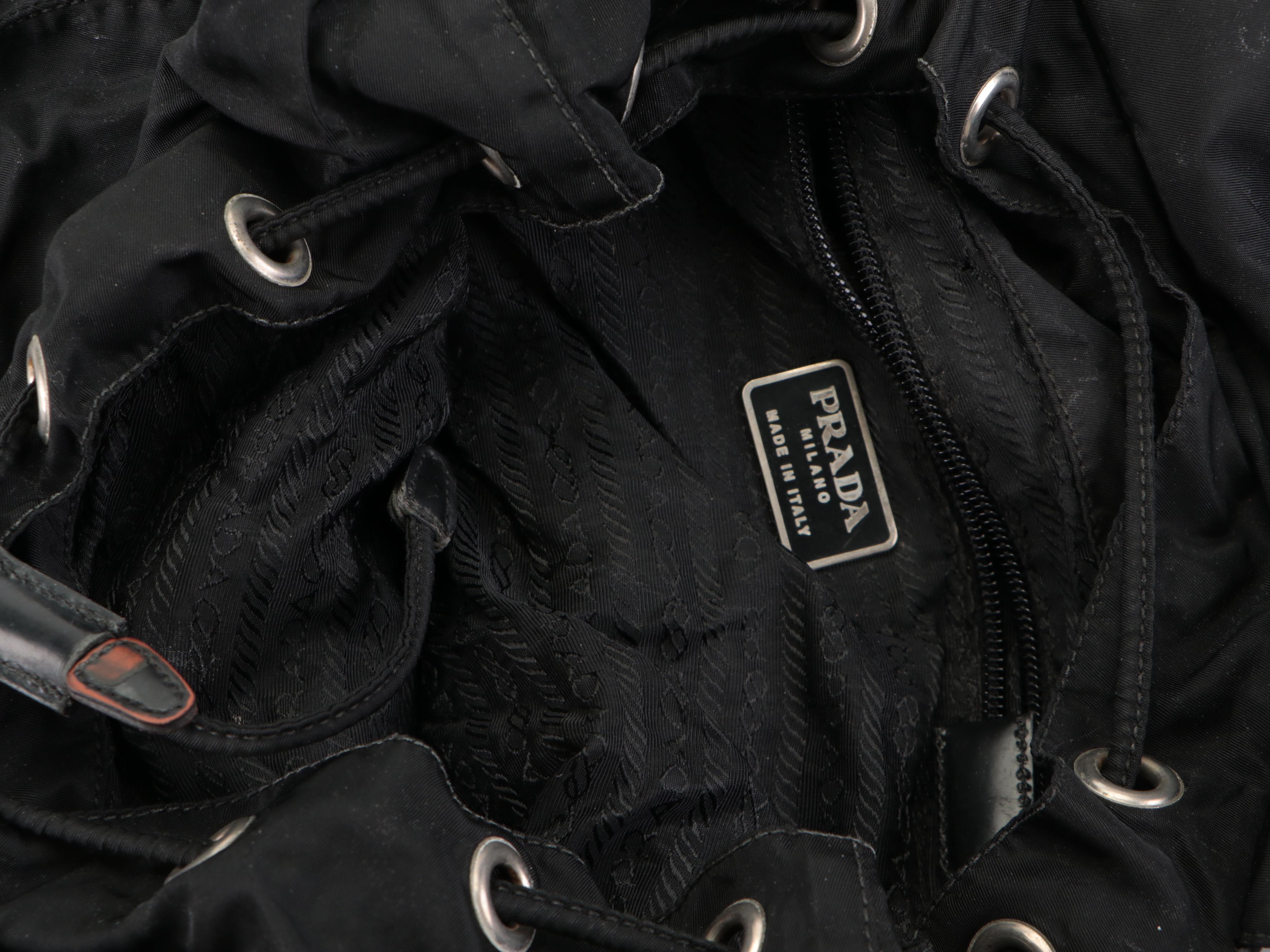 Prada Black Nylon Tessuto Backpack