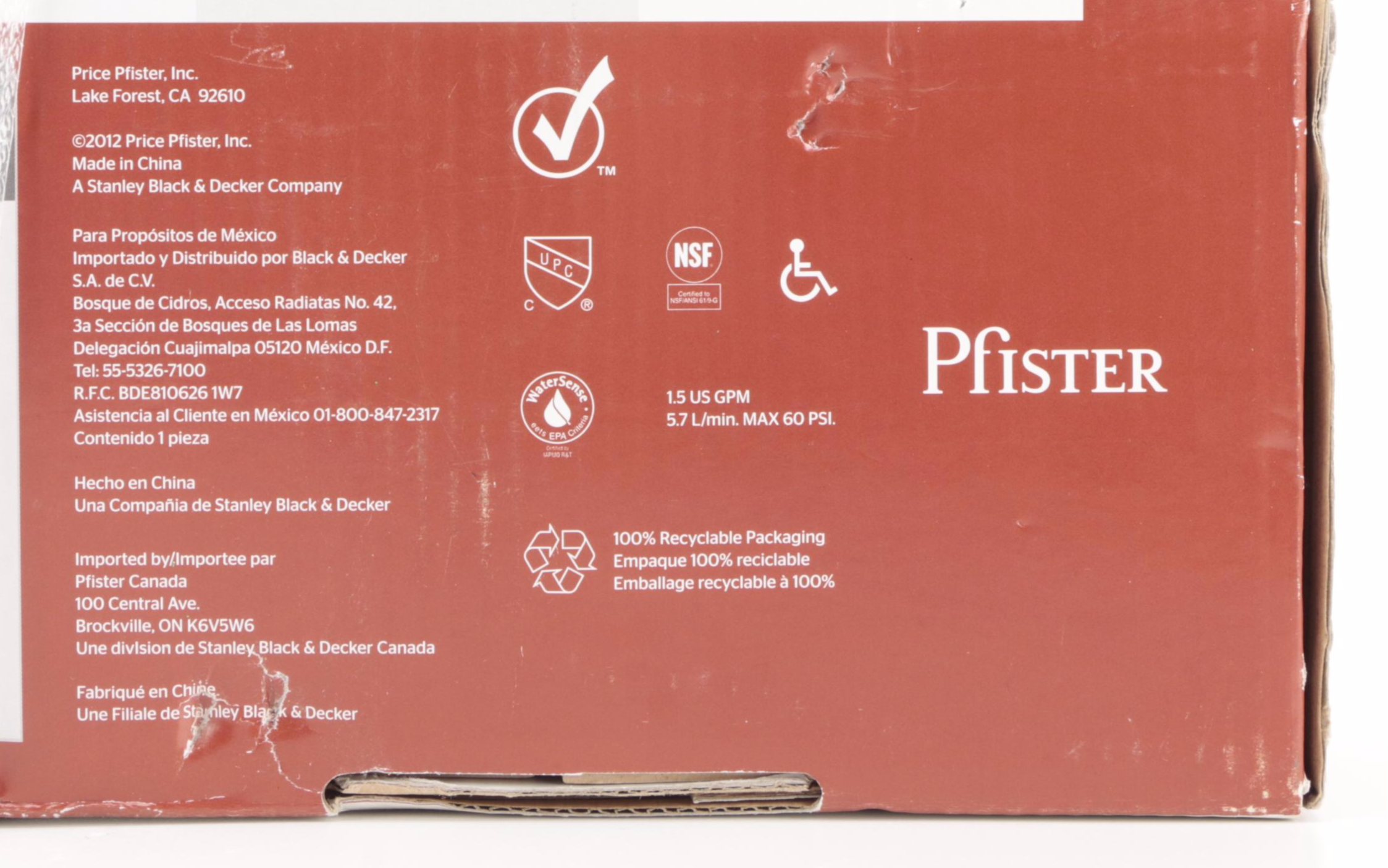 Pfister "Arlington" Brushed Nickel Widespread Bathroom Faucet