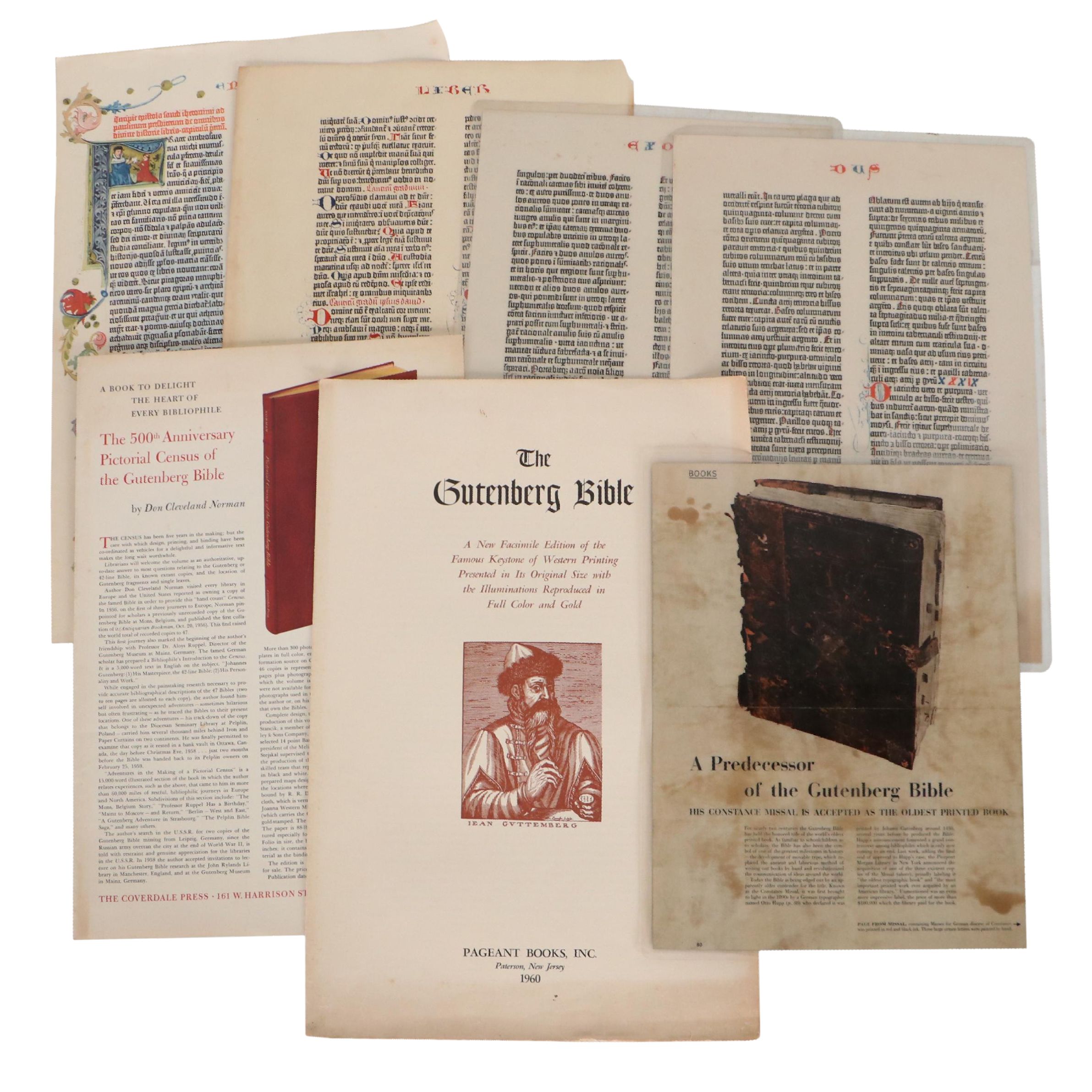 Don Cleveland Norman Photogravures After "The Gutenberg Bible," 1961