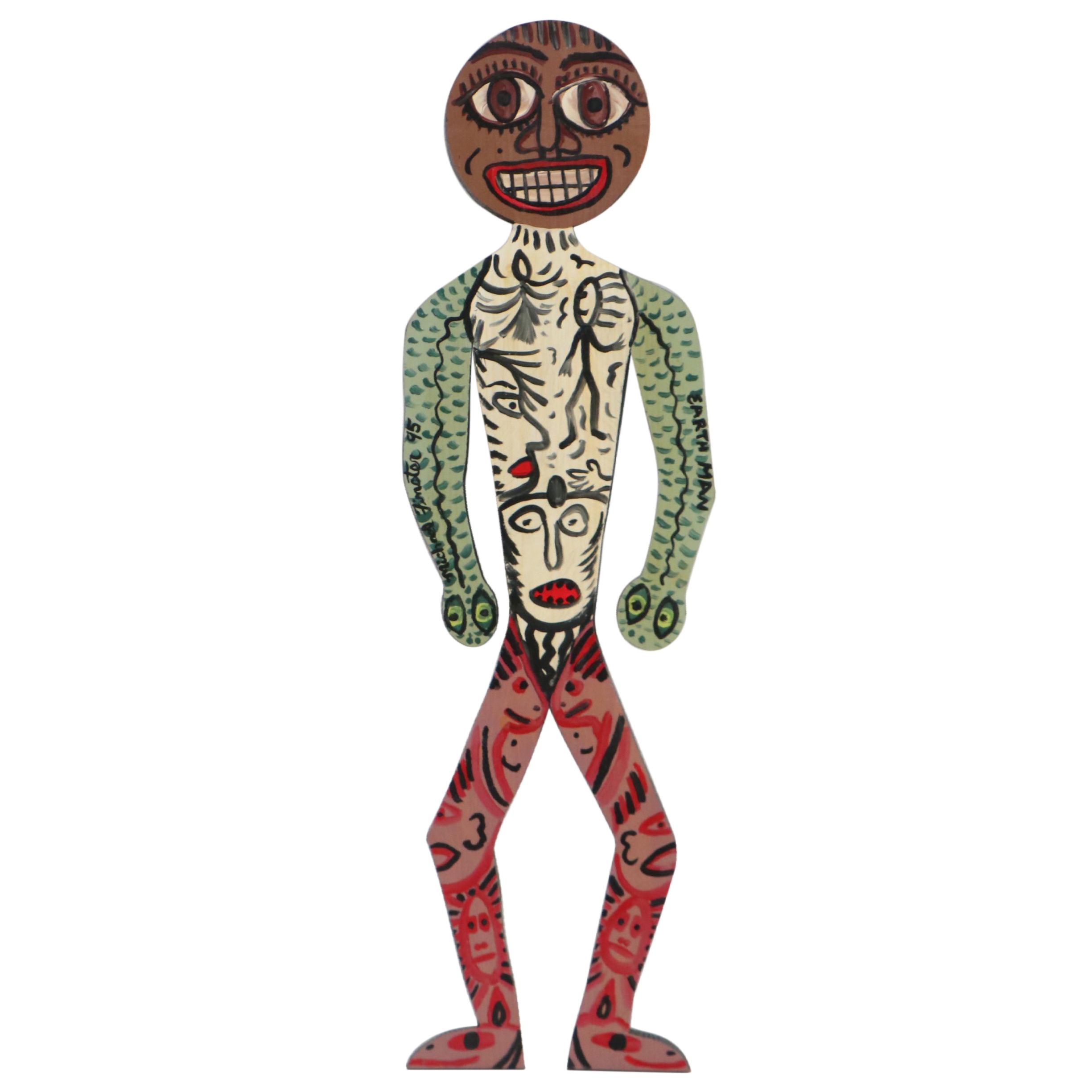 Michael Finster Folk Art Sculpture "Earth Man," 1995
