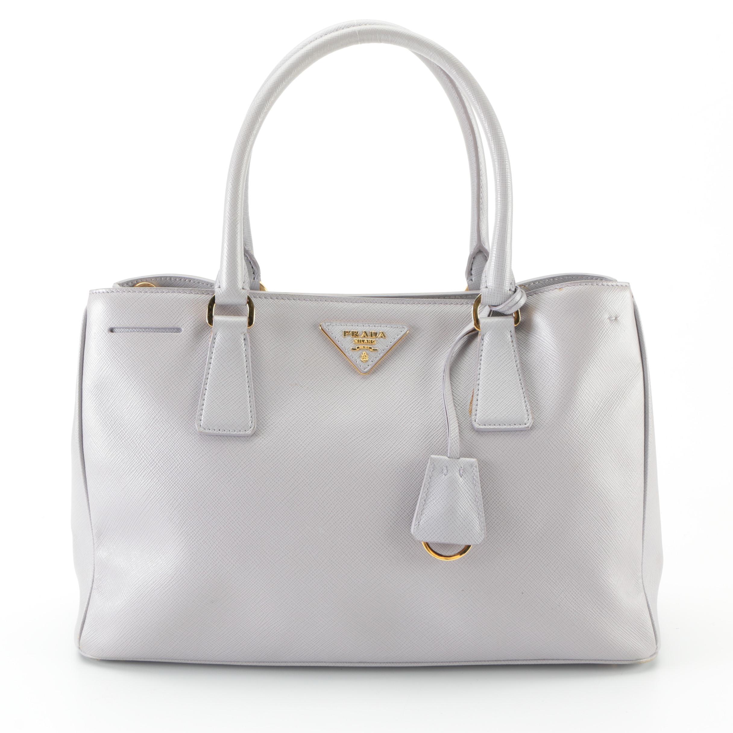 Prada Large Galleria Bag in Glicine Saffiano Leather