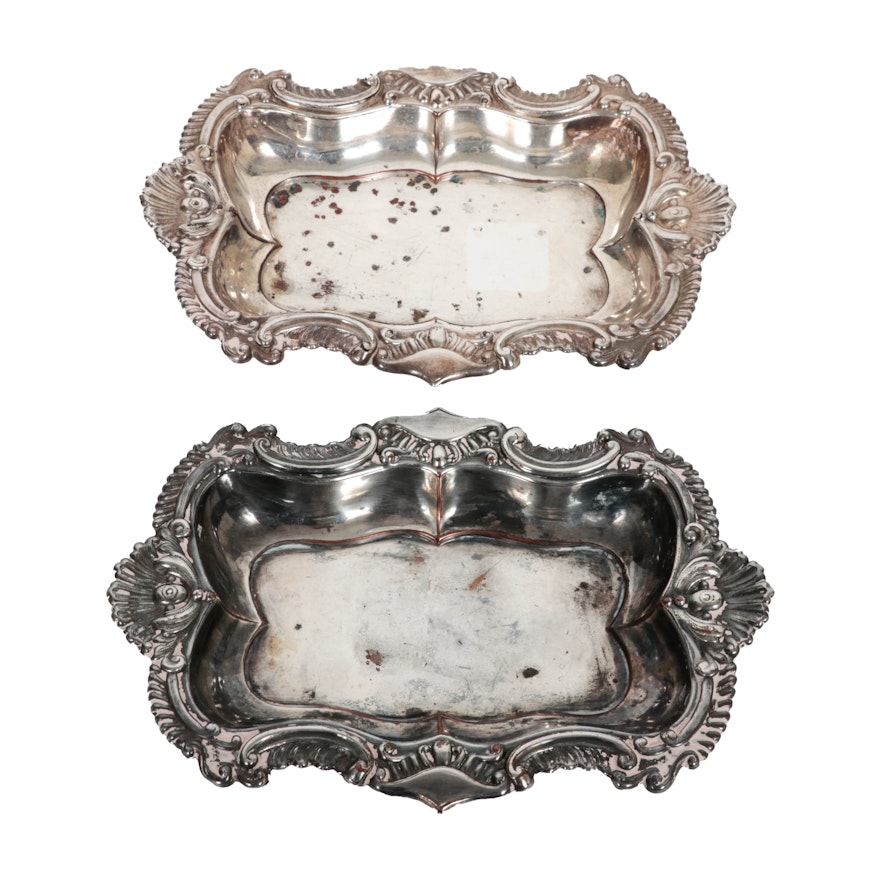 English Silver Plate Butter Dishes from Delmonico's Restaurant