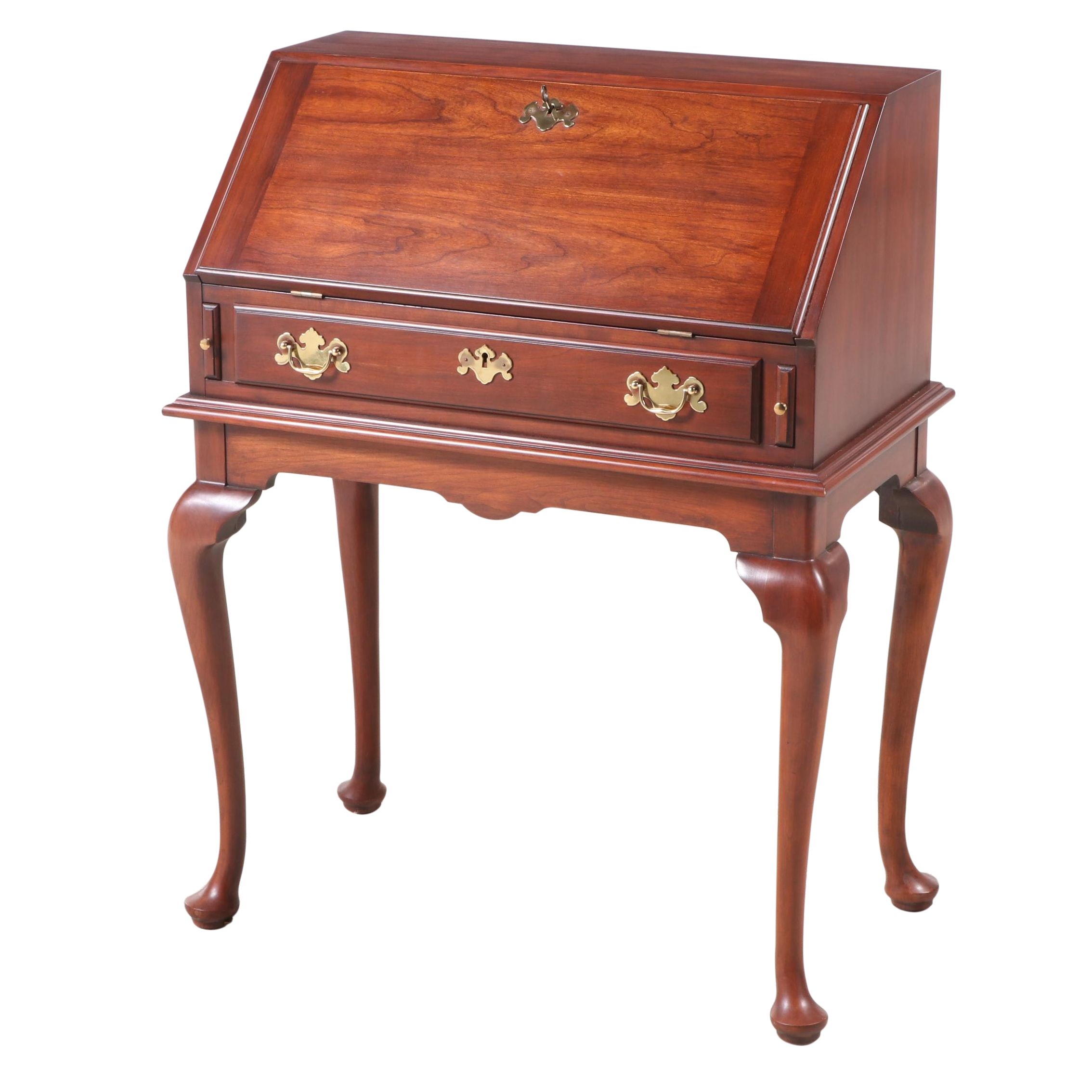 Henkel-Harris "Lady Astor" Queen Anne Style Cherrywood Slant-Front Desk