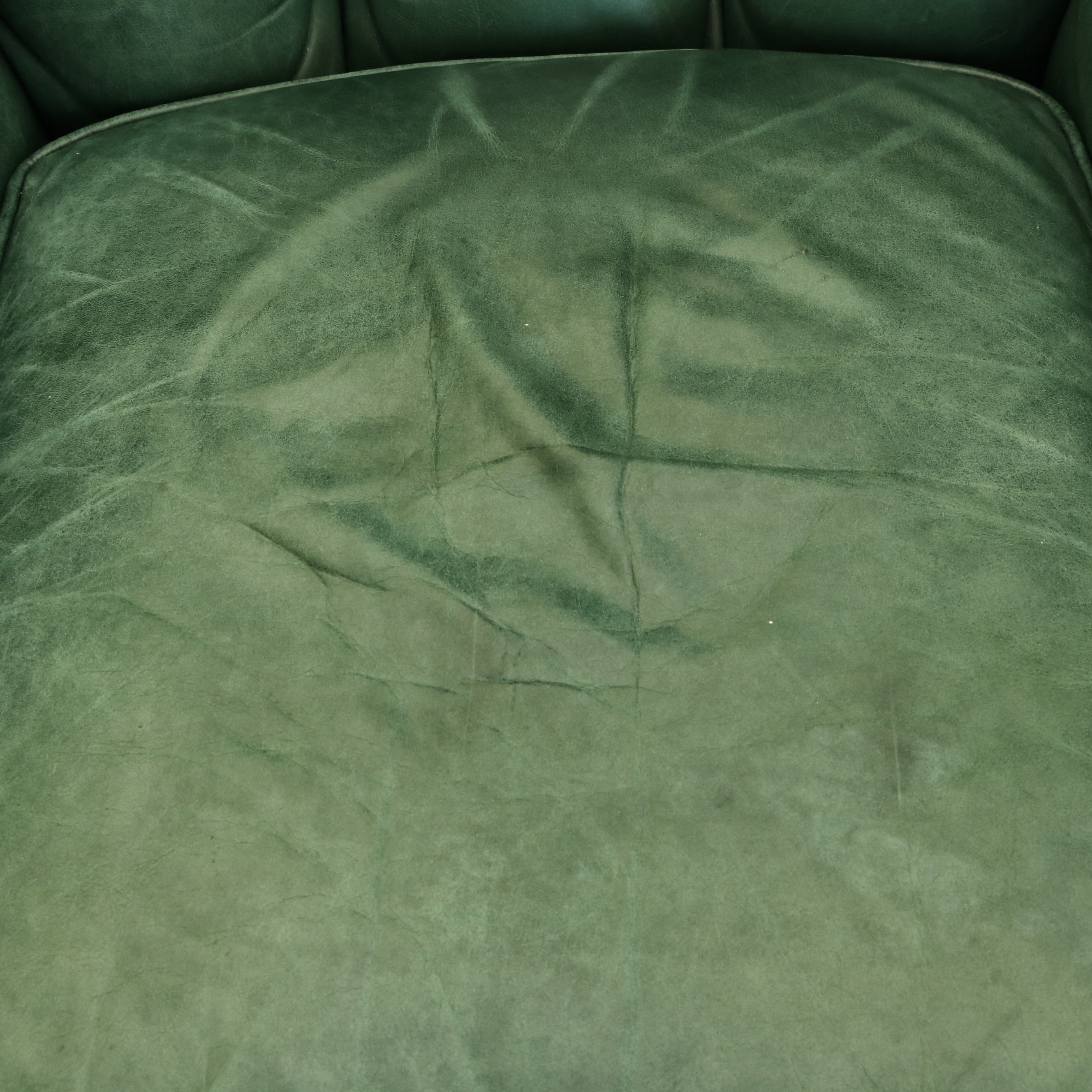 Whittemore-Sherrill Tufted Back Leather Poet's Chair and Ottoman