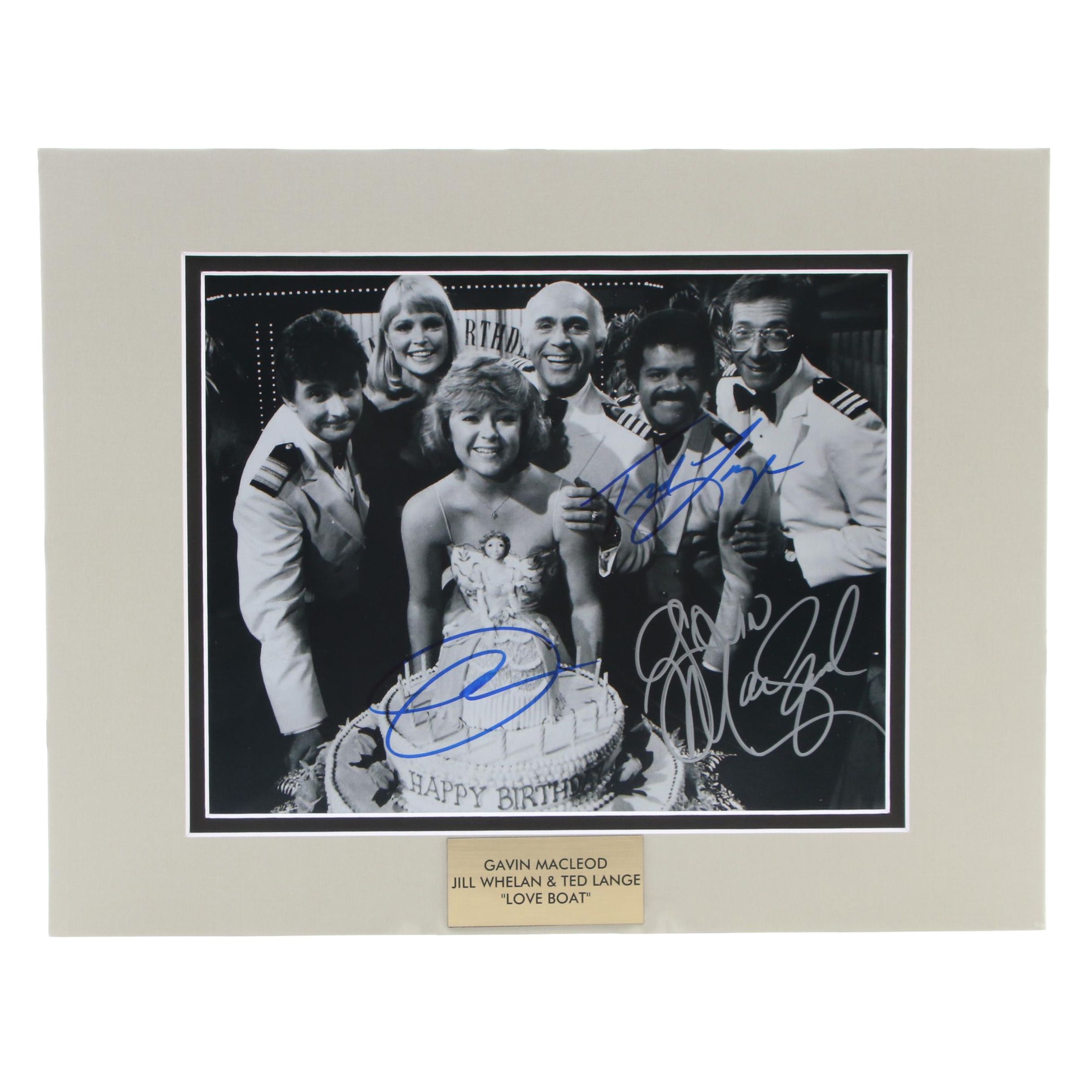 MacLeod, Whelan, & Lange Signed "Love Boat" Television Sitcom Photo Print, COA