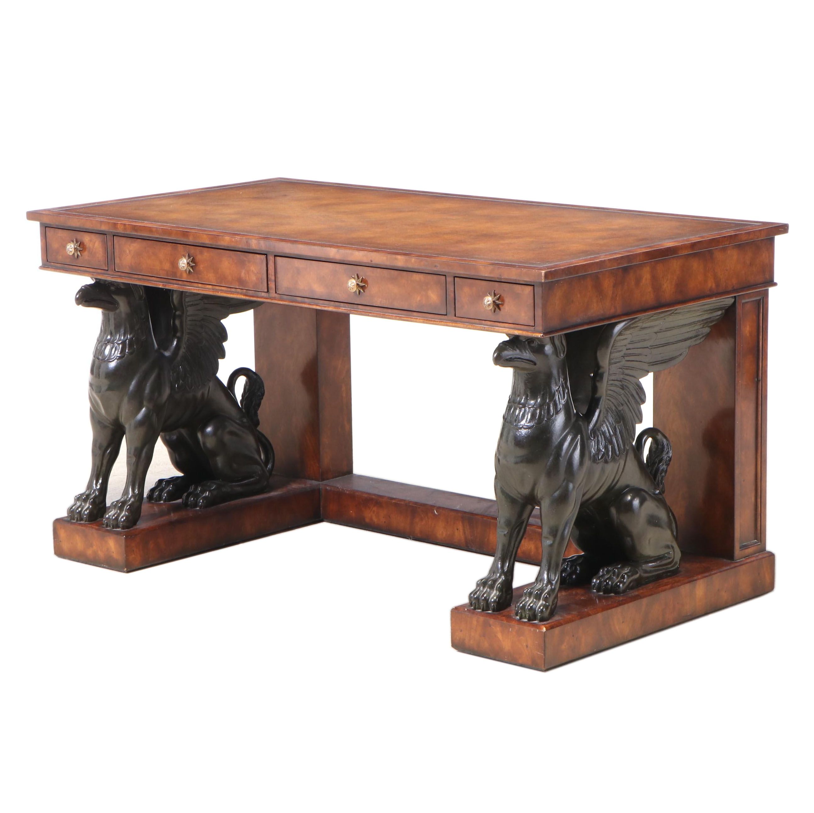 Theodore Alexander "Parisian Griffin" Mahogany Writing Desk