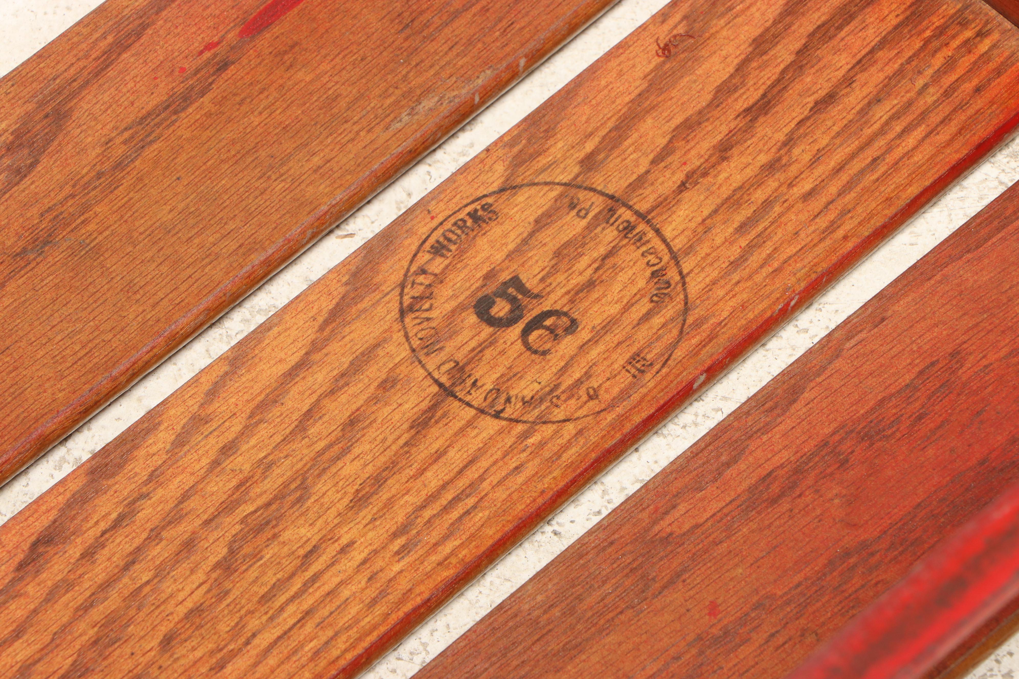 Lightening Guider Wood and Metal Sled, 1950s