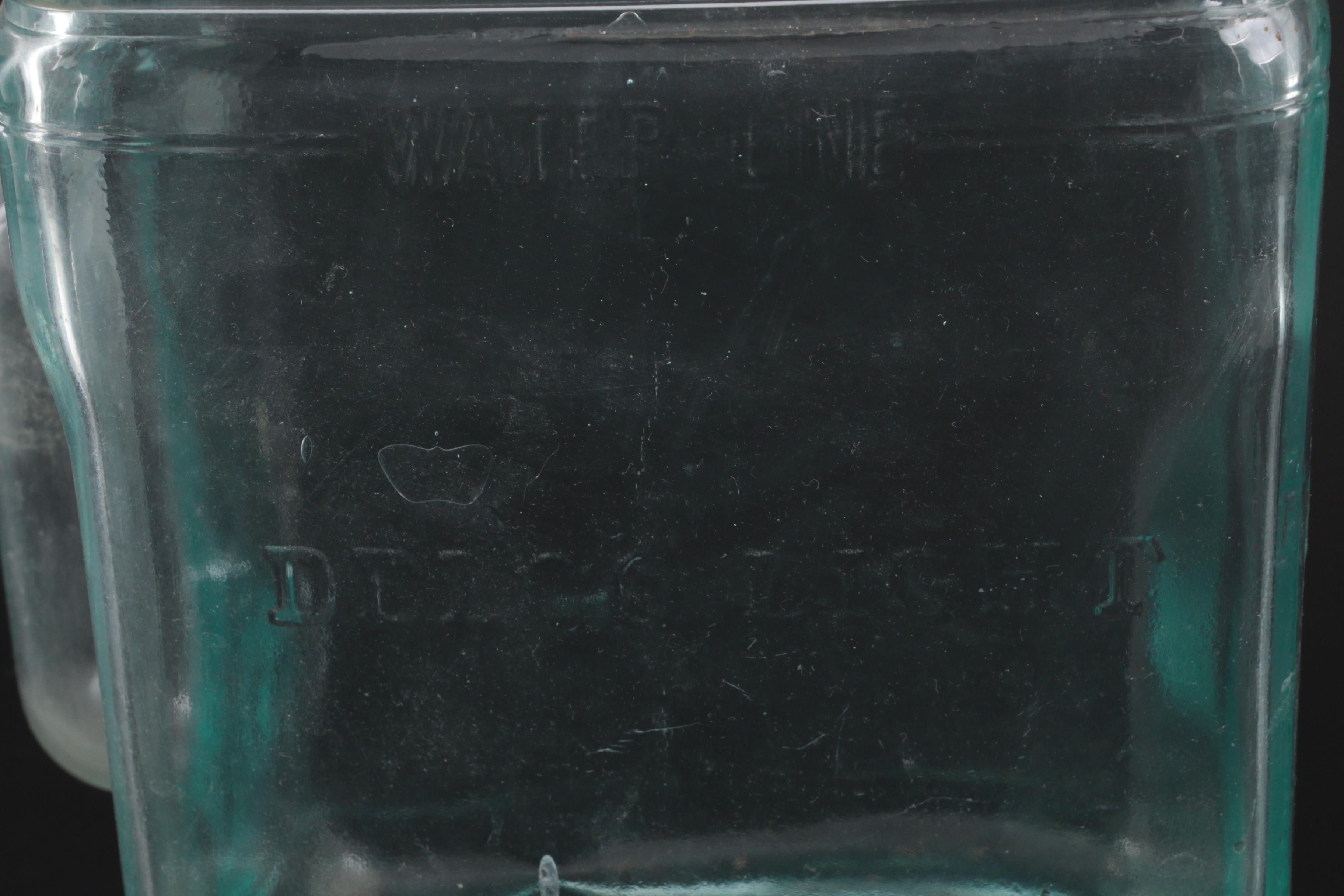 Delco-Light Exide Ironclad Aqua Glass Battery Jars, Early/Mid 20th Century