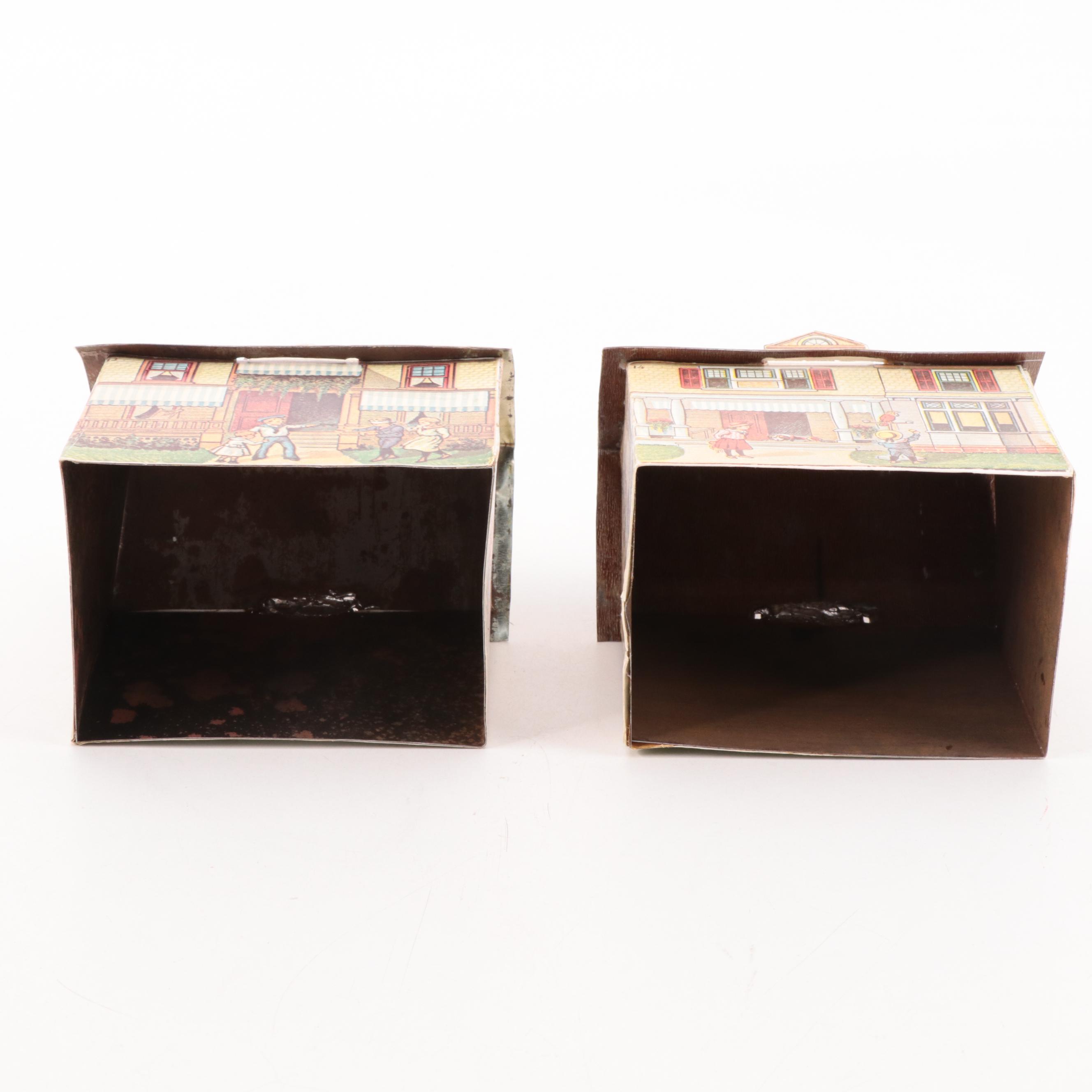 McLoughlin Bros "Pretty Village" Tin and Paper Model Houses, Early 20th Century