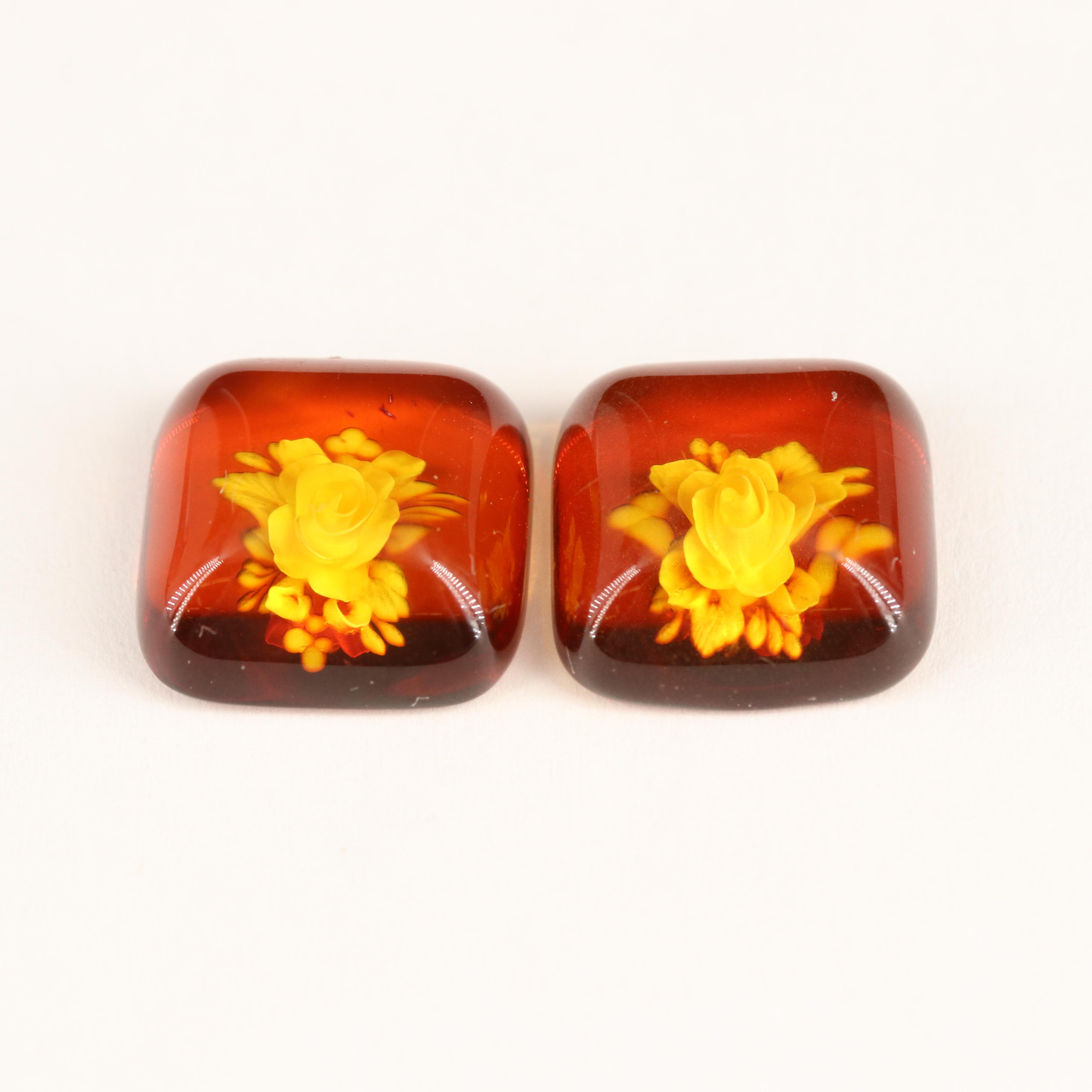 Loose 5.87 CTW Reverse Carved Ambers