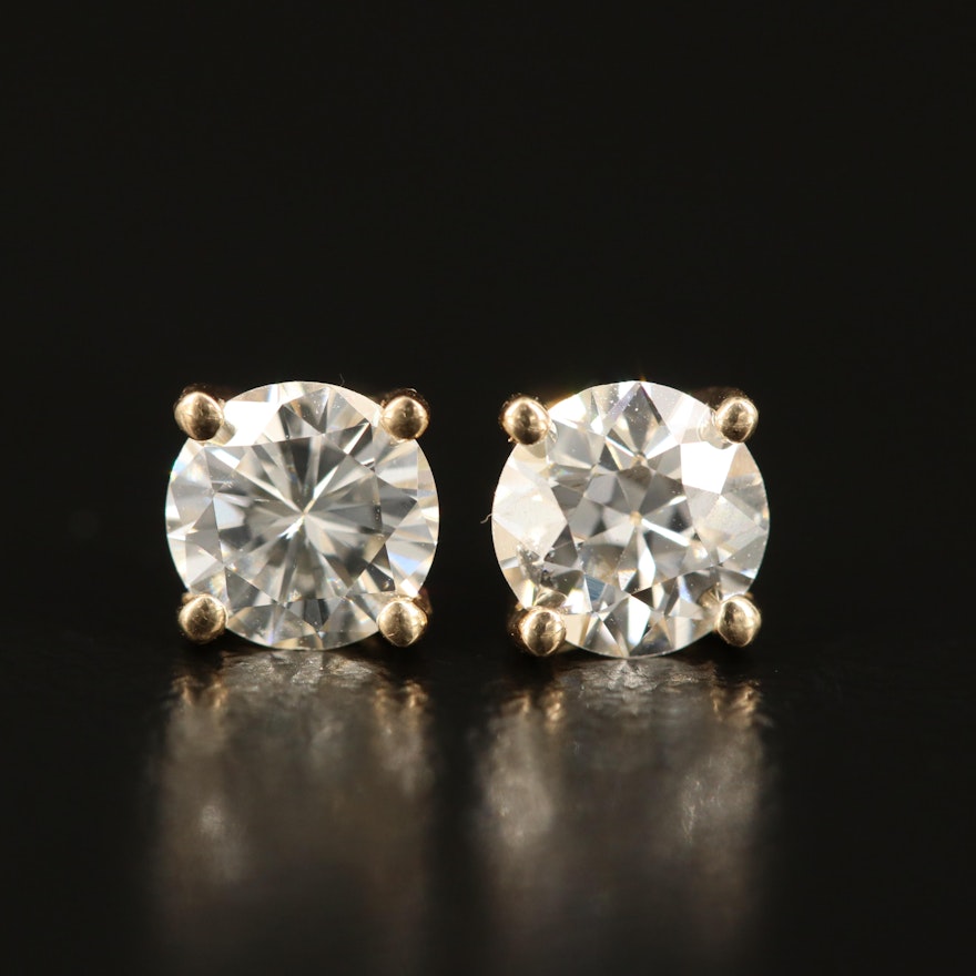 14K 0.86 CTW Diamond Stud Earrings