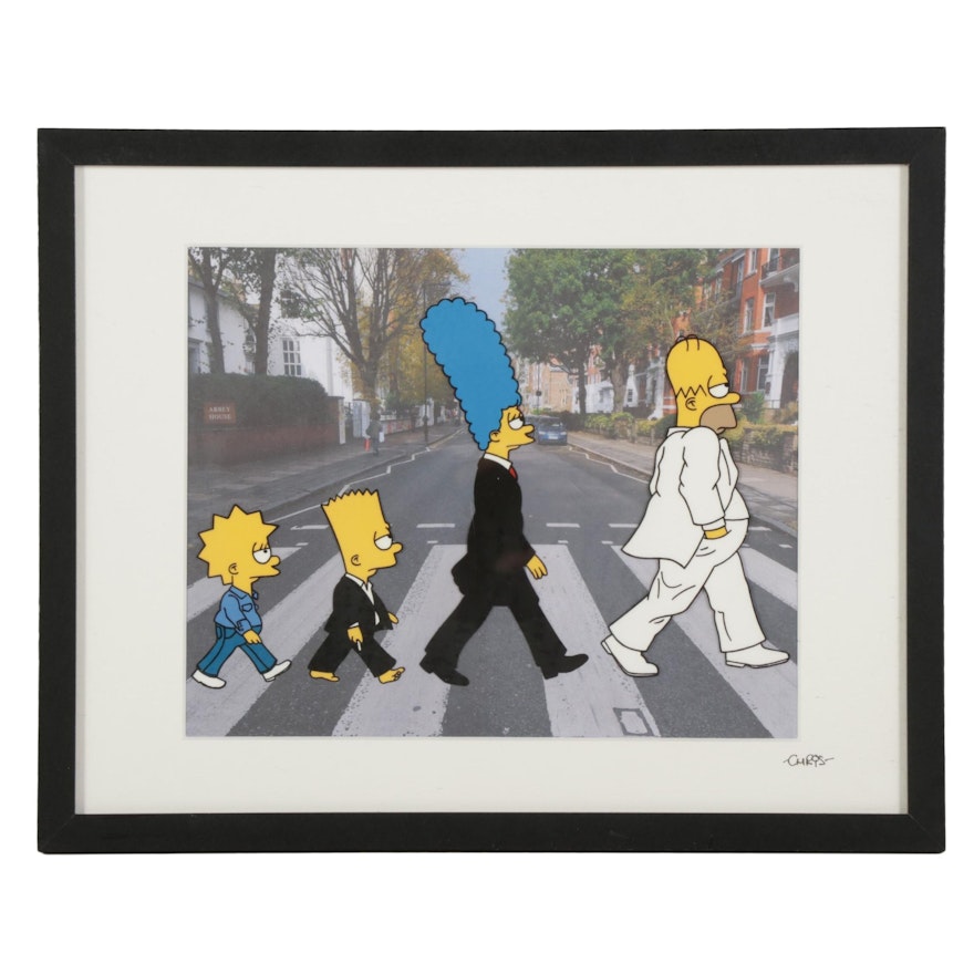 Digital Print After Chris "The Simpsons - Abbey Road Crossing"