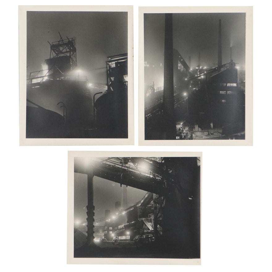 Silver Print Photographs of Industrial Structures, Mid-20th Century