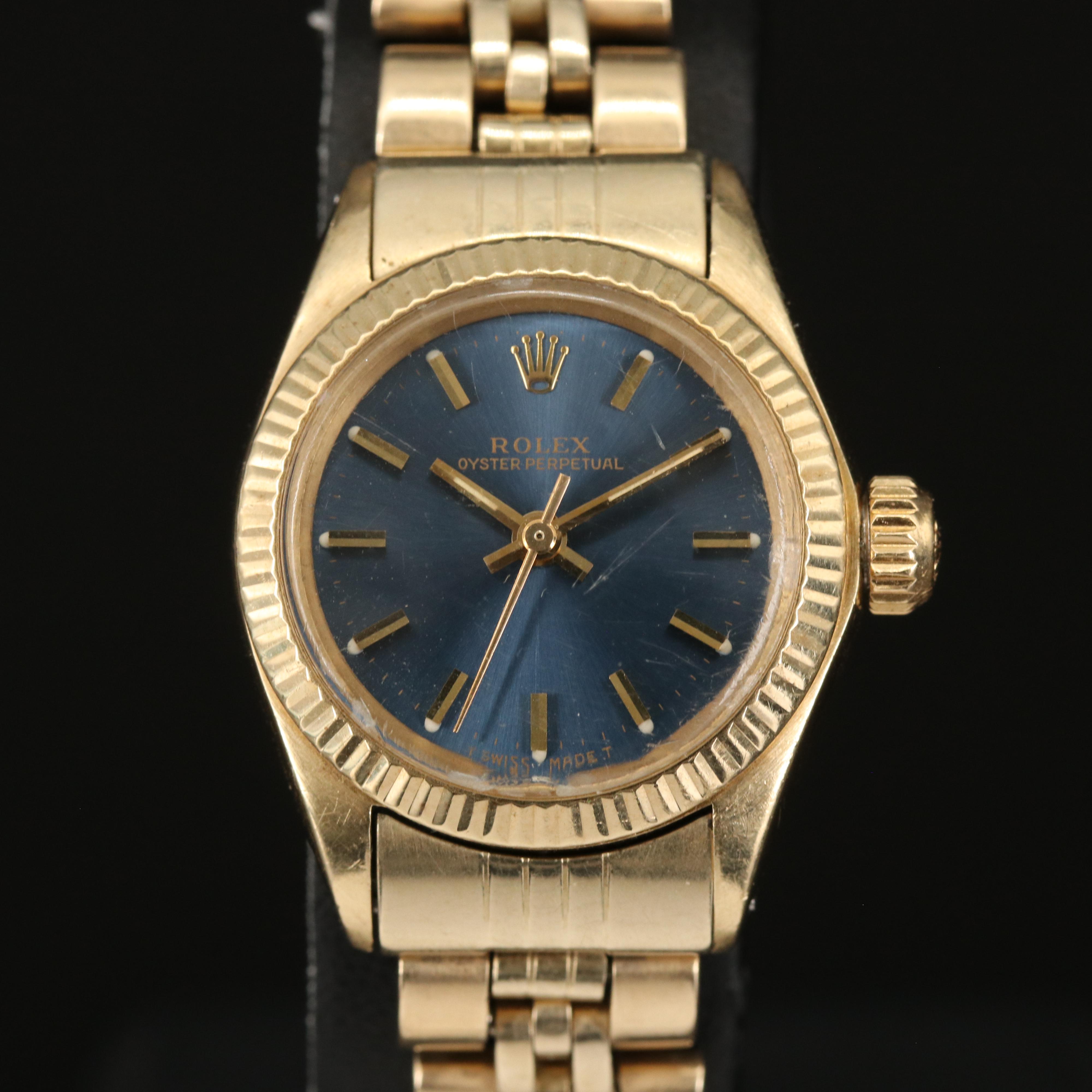 1978 Rolex Oyster Perpetual Blue Dial Watch