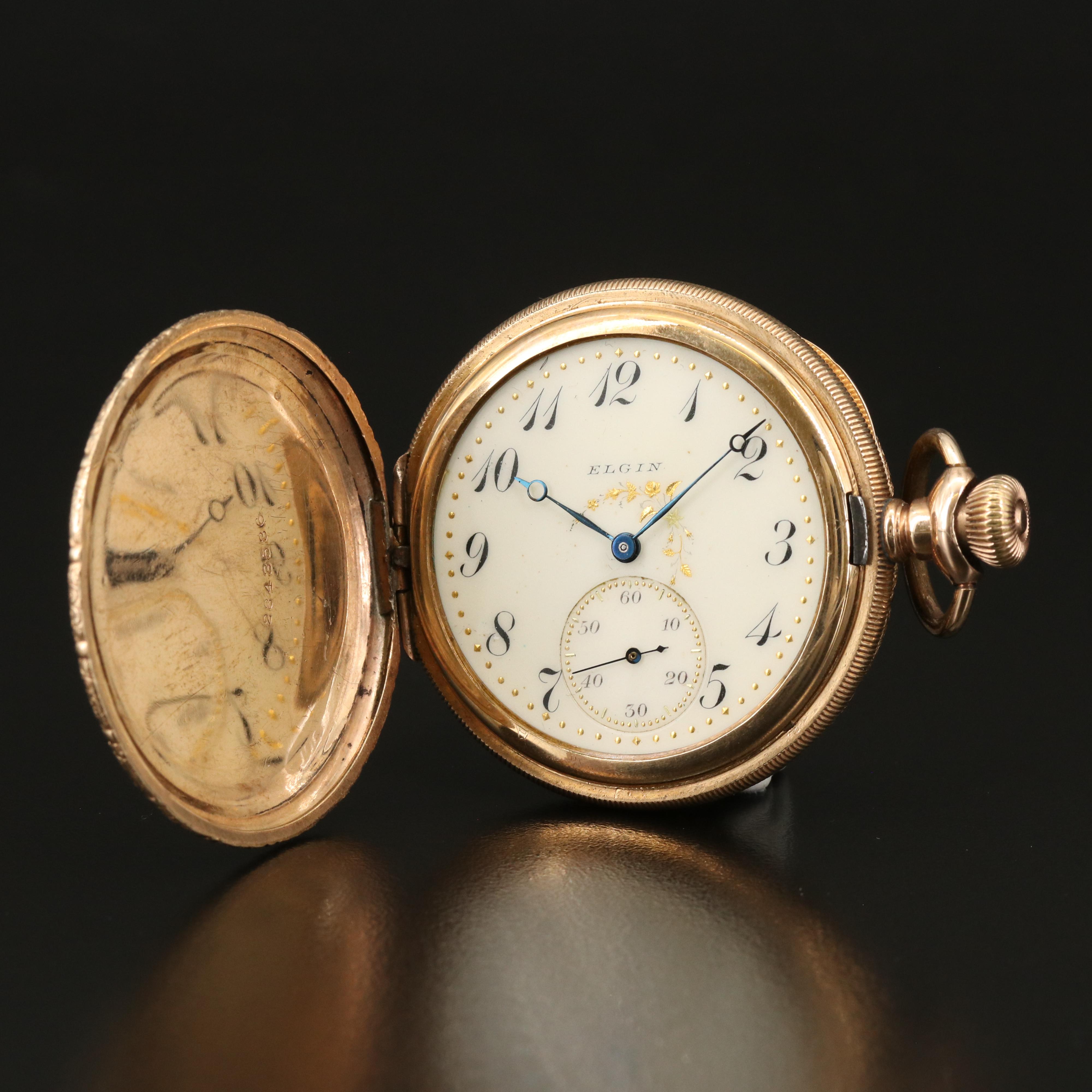 1898 Elgin Gold-Filled 19 Jewel Hunting Case Pocket Watch