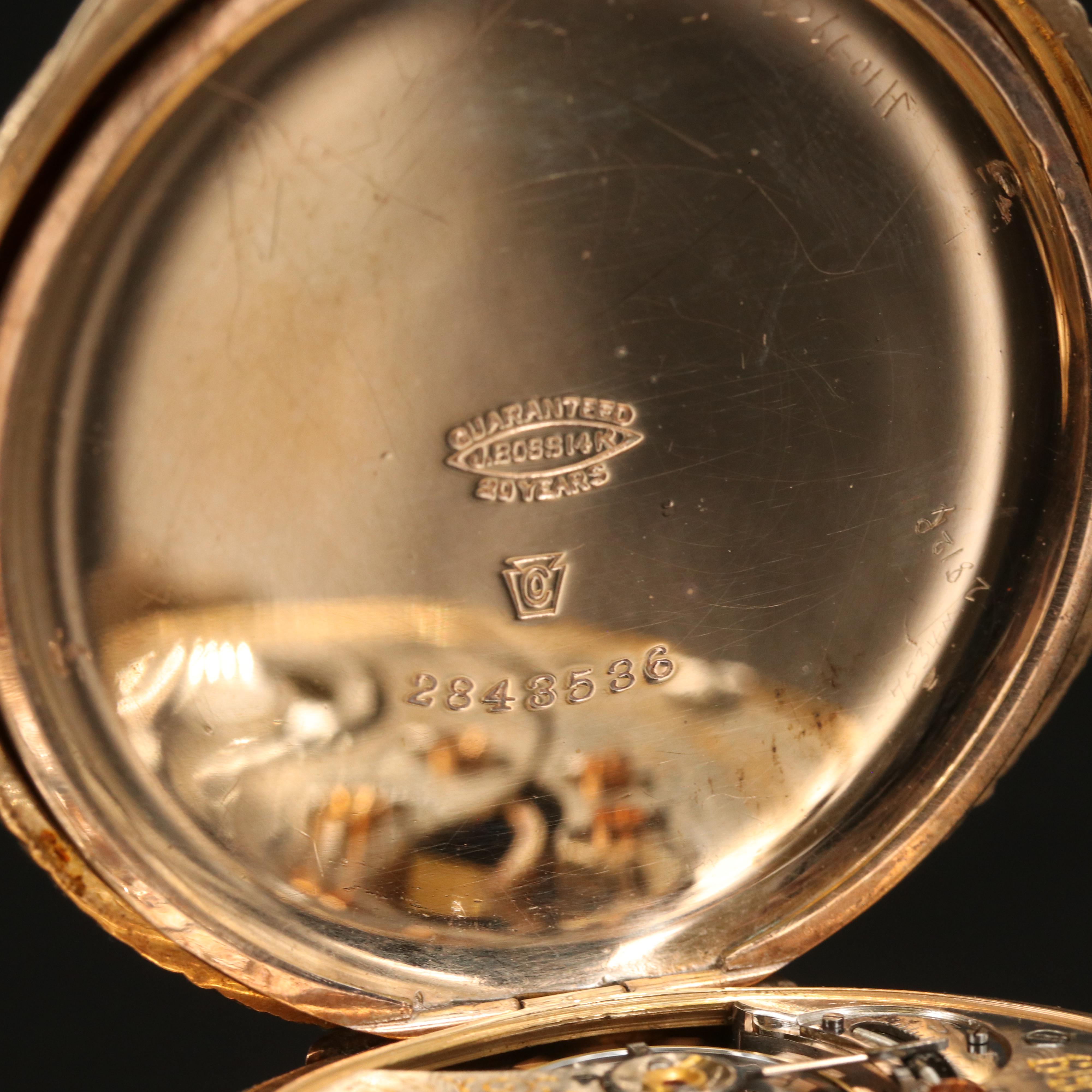 1898 Elgin Gold-Filled 19 Jewel Hunting Case Pocket Watch