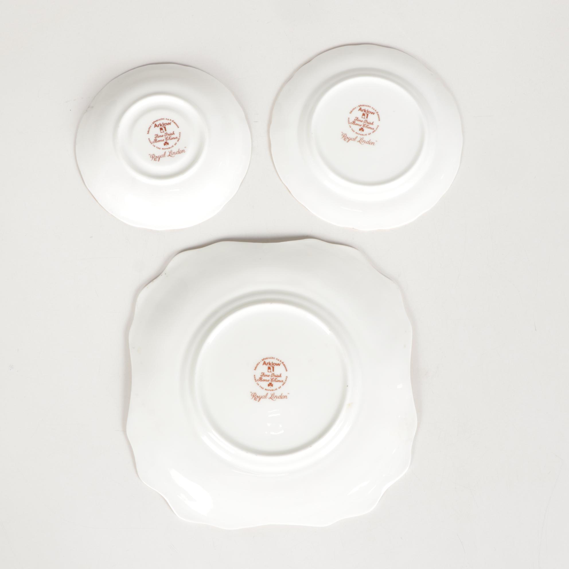 Arklow "Royal Linden" Bone China Tea Cups, Saucers and Other Tableware