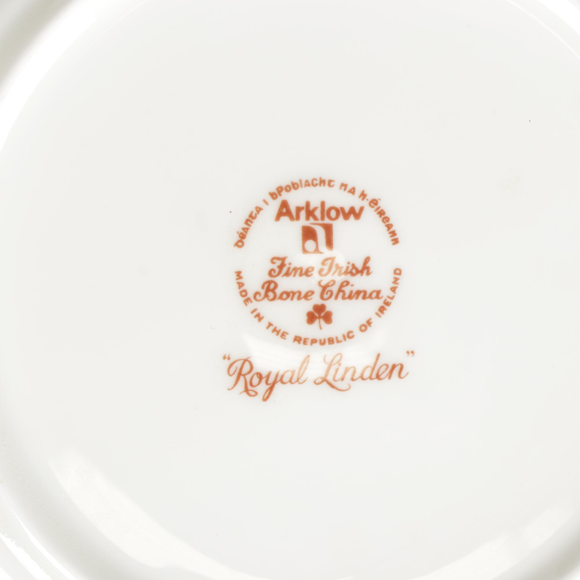 Arklow "Royal Linden" Bone China Tea Cups, Saucers and Other Tableware