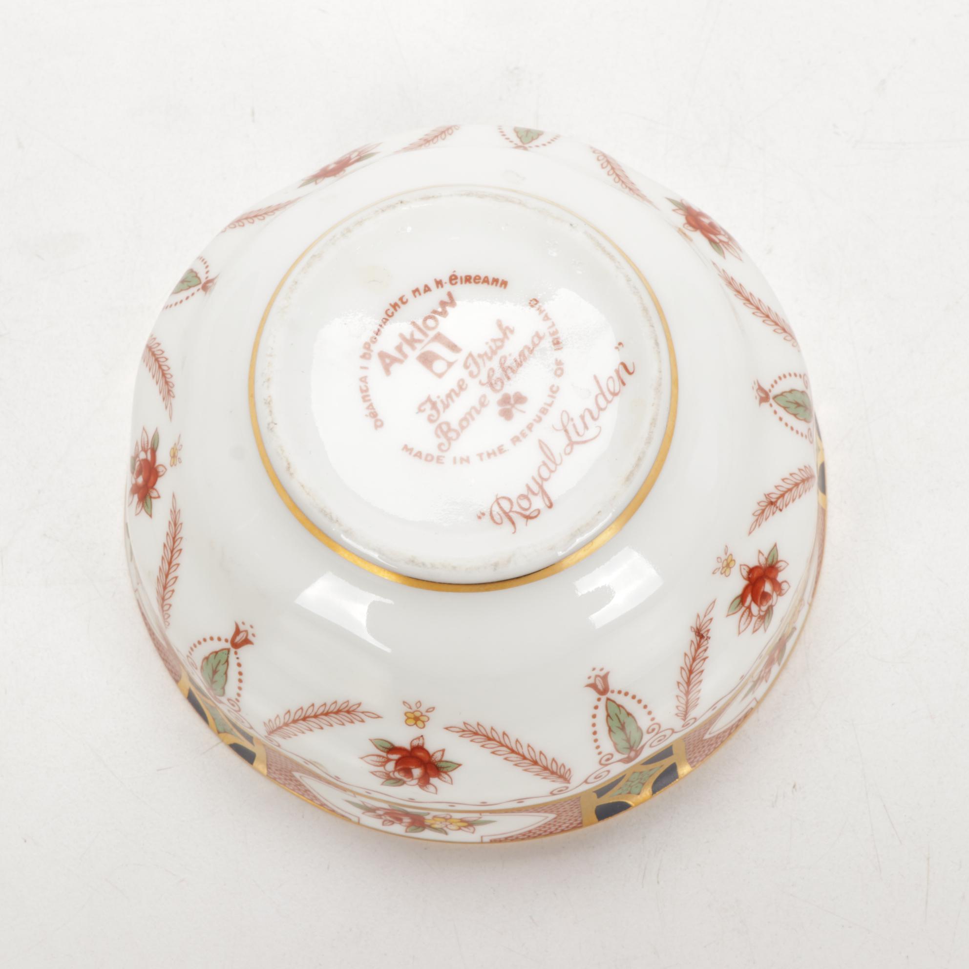 Arklow "Royal Linden" Bone China Tea Cups, Saucers and Other Tableware