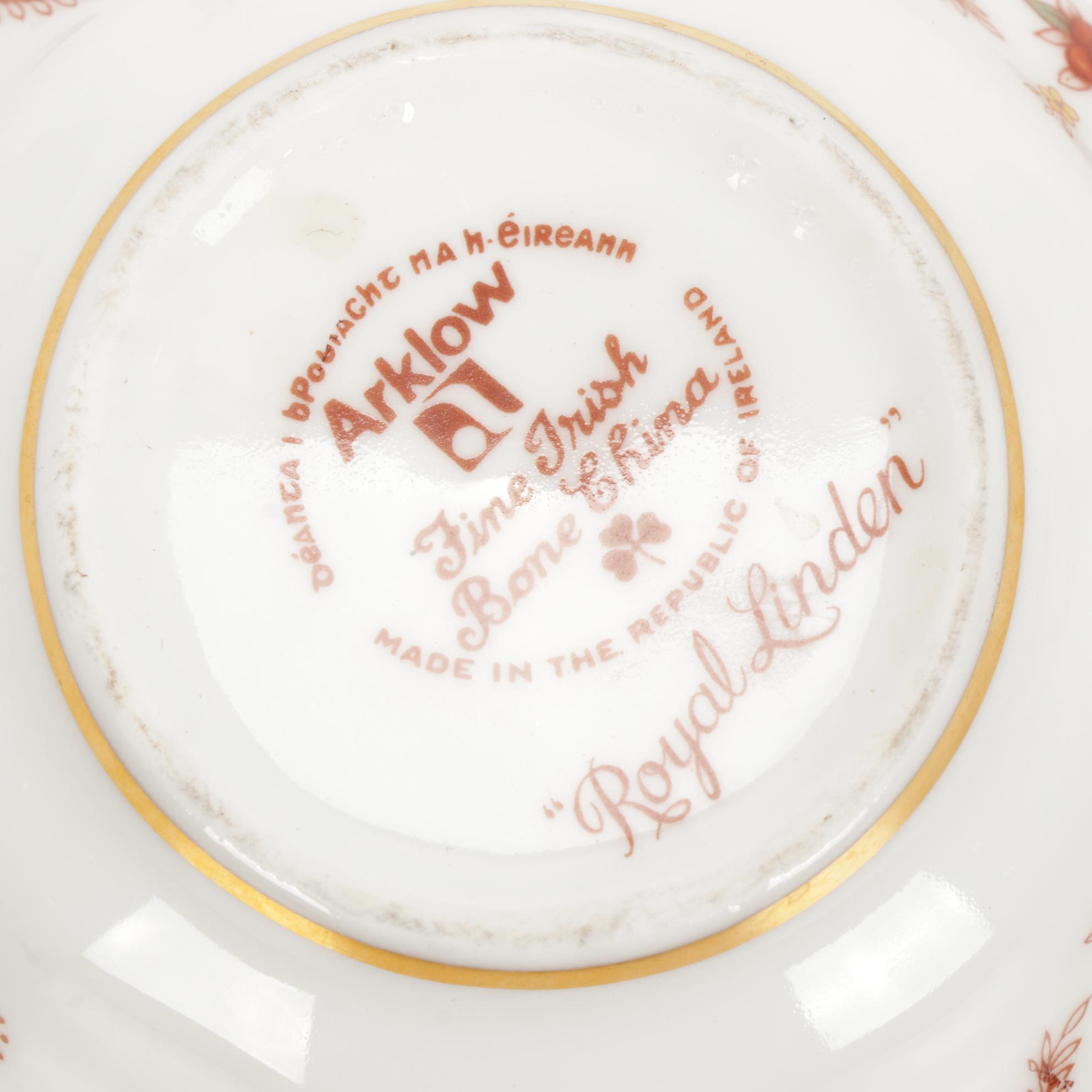 Arklow "Royal Linden" Bone China Tea Cups, Saucers and Other Tableware
