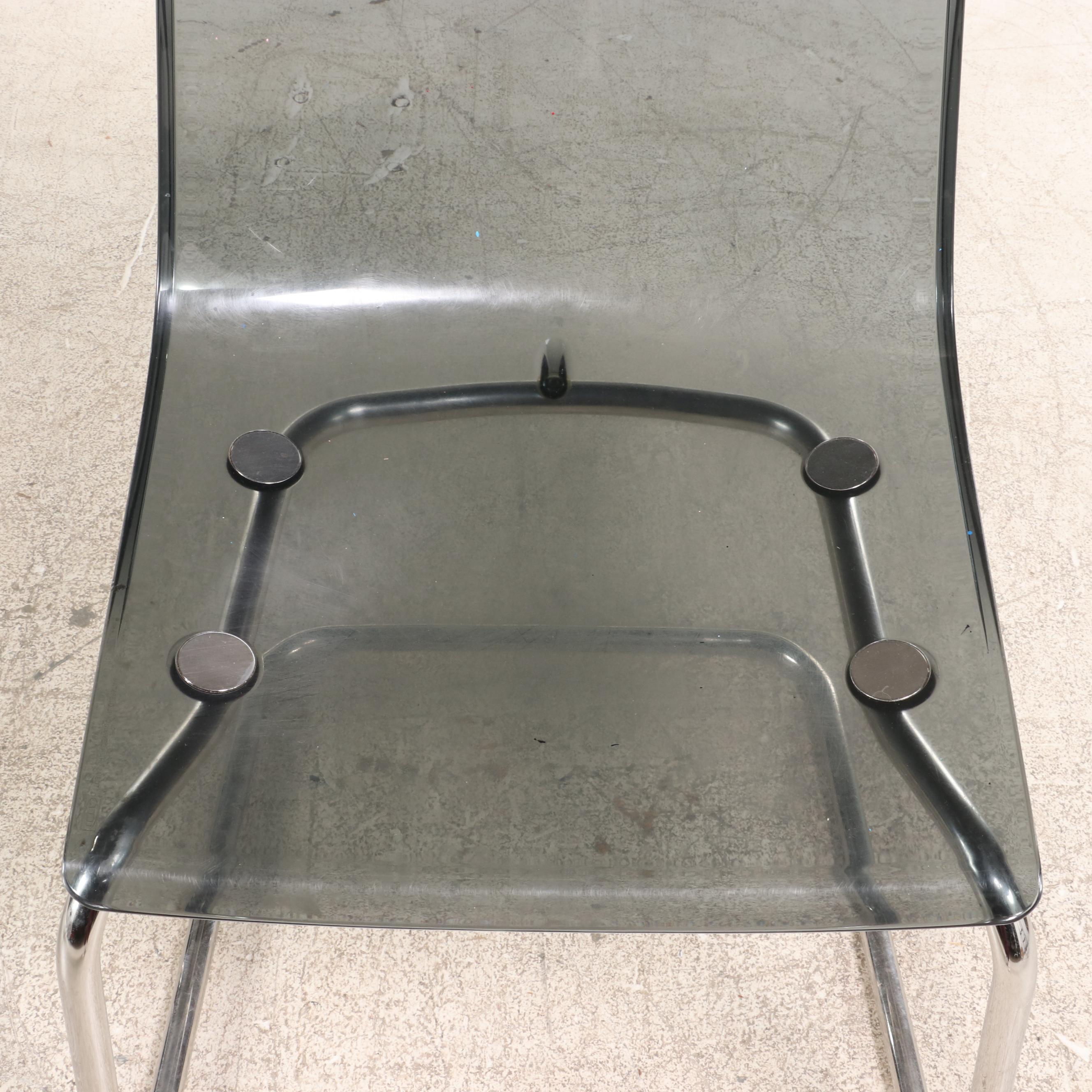 Four Carl Öjerstam for IKEA "Tobias" Steel and Molded Plastic Side Chairs